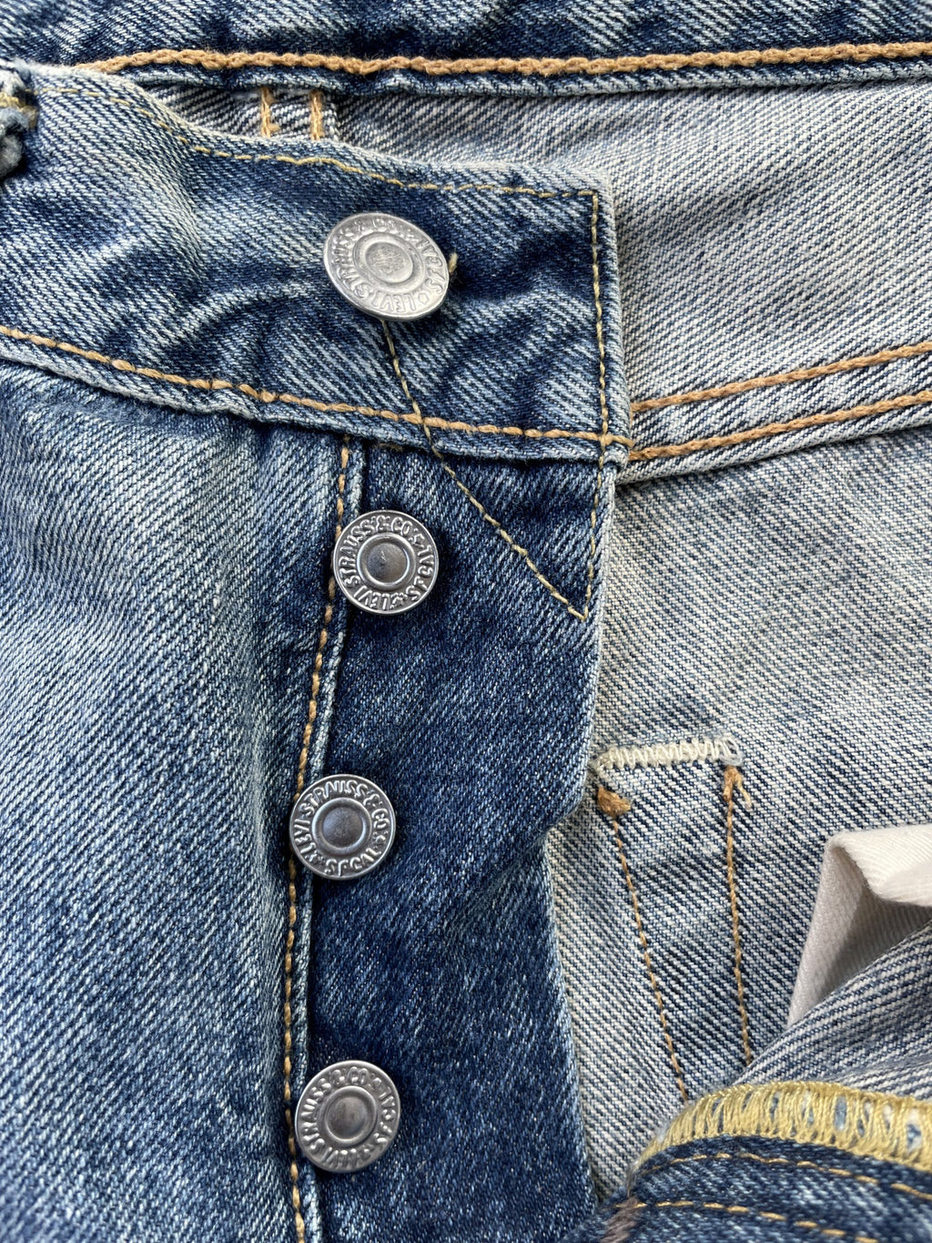 Levis 501 e Mexico Aging Distressed Rework