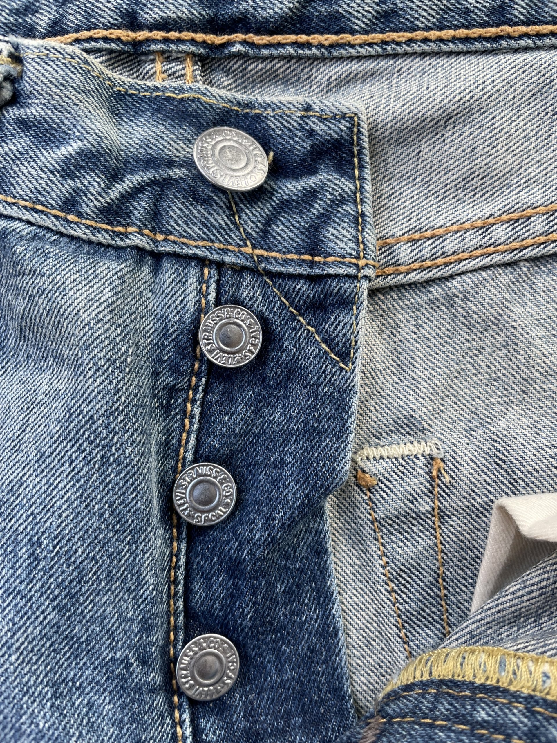 Levis 501 e Mexico Aging Distressed Rework