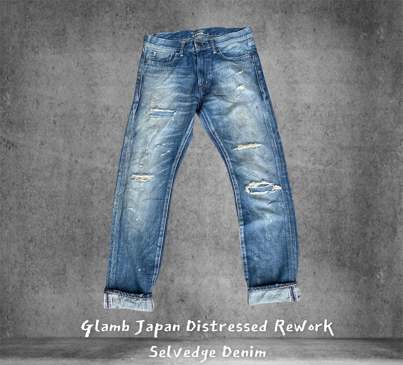 Glamb Japan Selvedge Aging Distressed Rework Denim