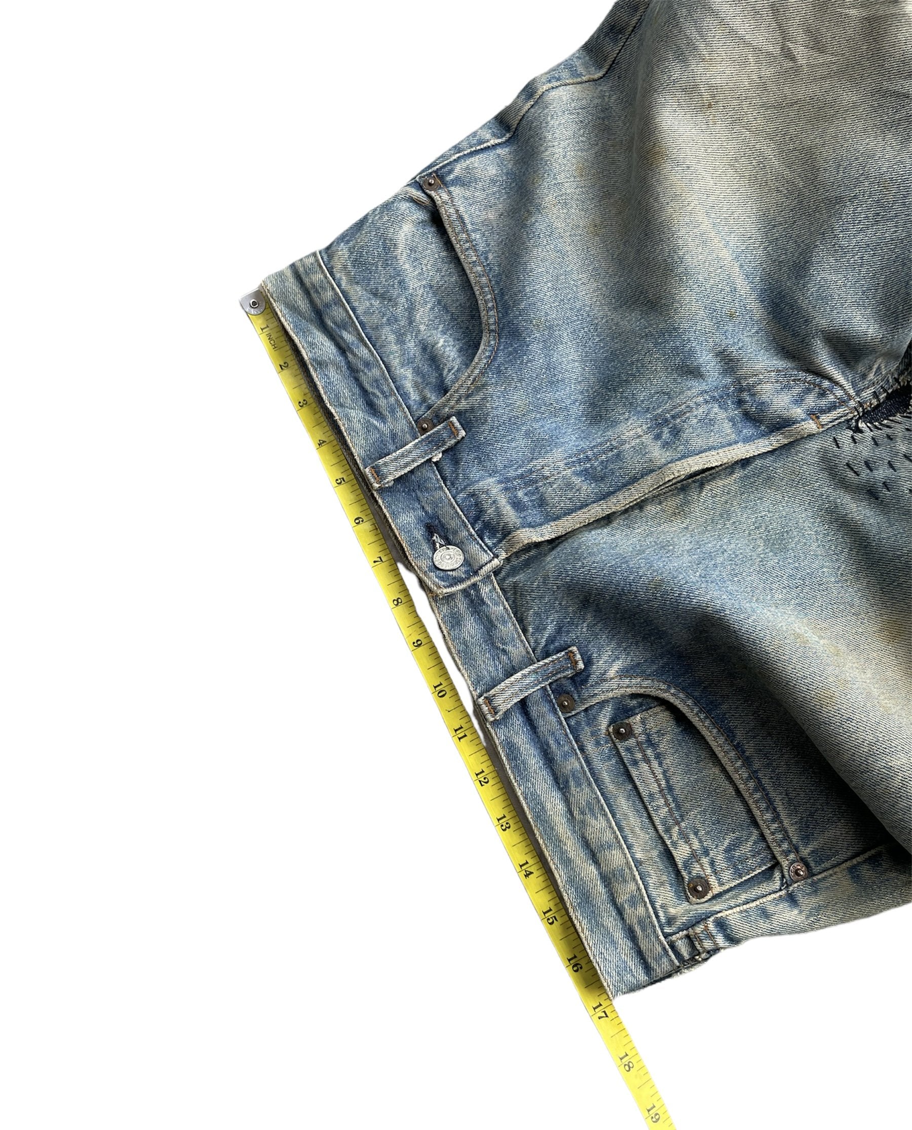 Vintage 80’s Levis 501 e Usa Aging Distressed Rework