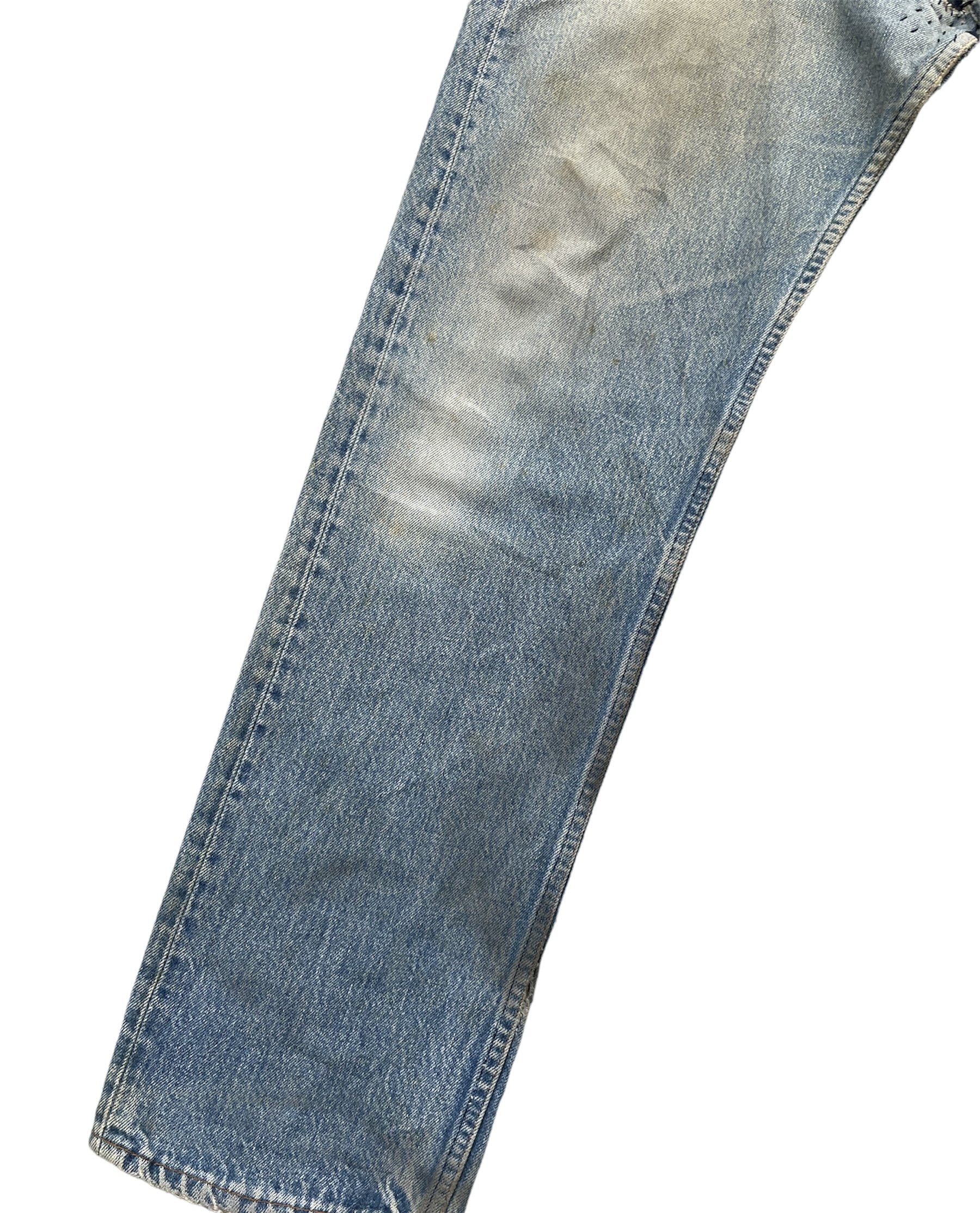 Vintage 80’s Levis 501 e Usa Aging Distressed Rework