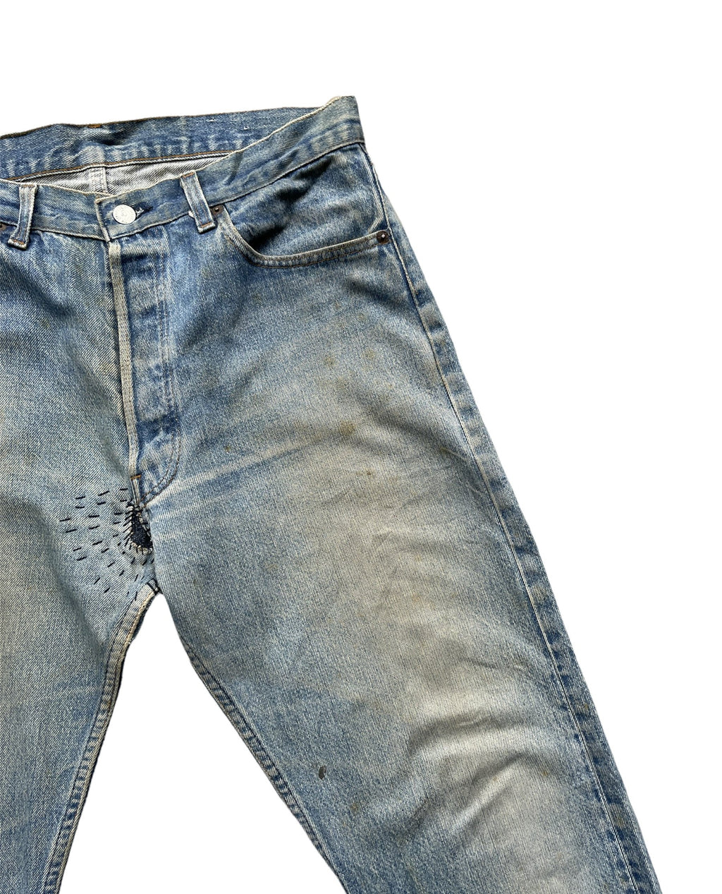 Vintage 80’s Levis 501 e Usa Aging Distressed Rework