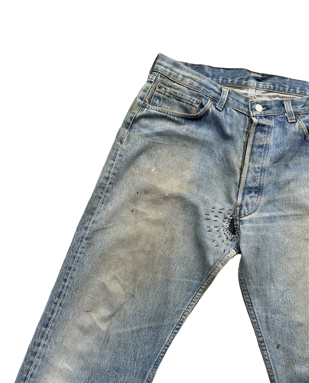 Vintage 80’s Levis 501 e Usa Aging Distressed Rework