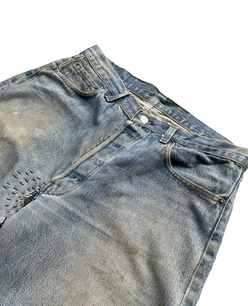 Vintage 80’s Levis 501 e Usa Aging Distressed Rework