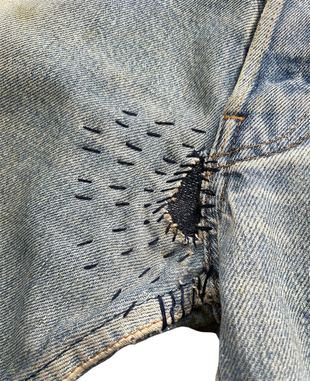 Vintage 80’s Levis 501 e Usa Aging Distressed Rework