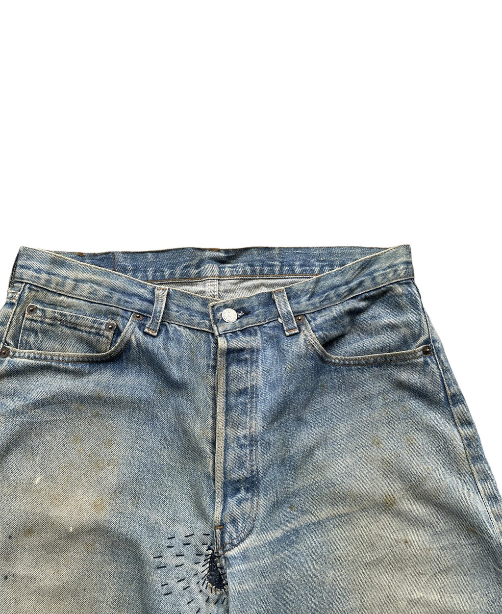 Vintage 80’s Levis 501 e Usa Aging Distressed Rework