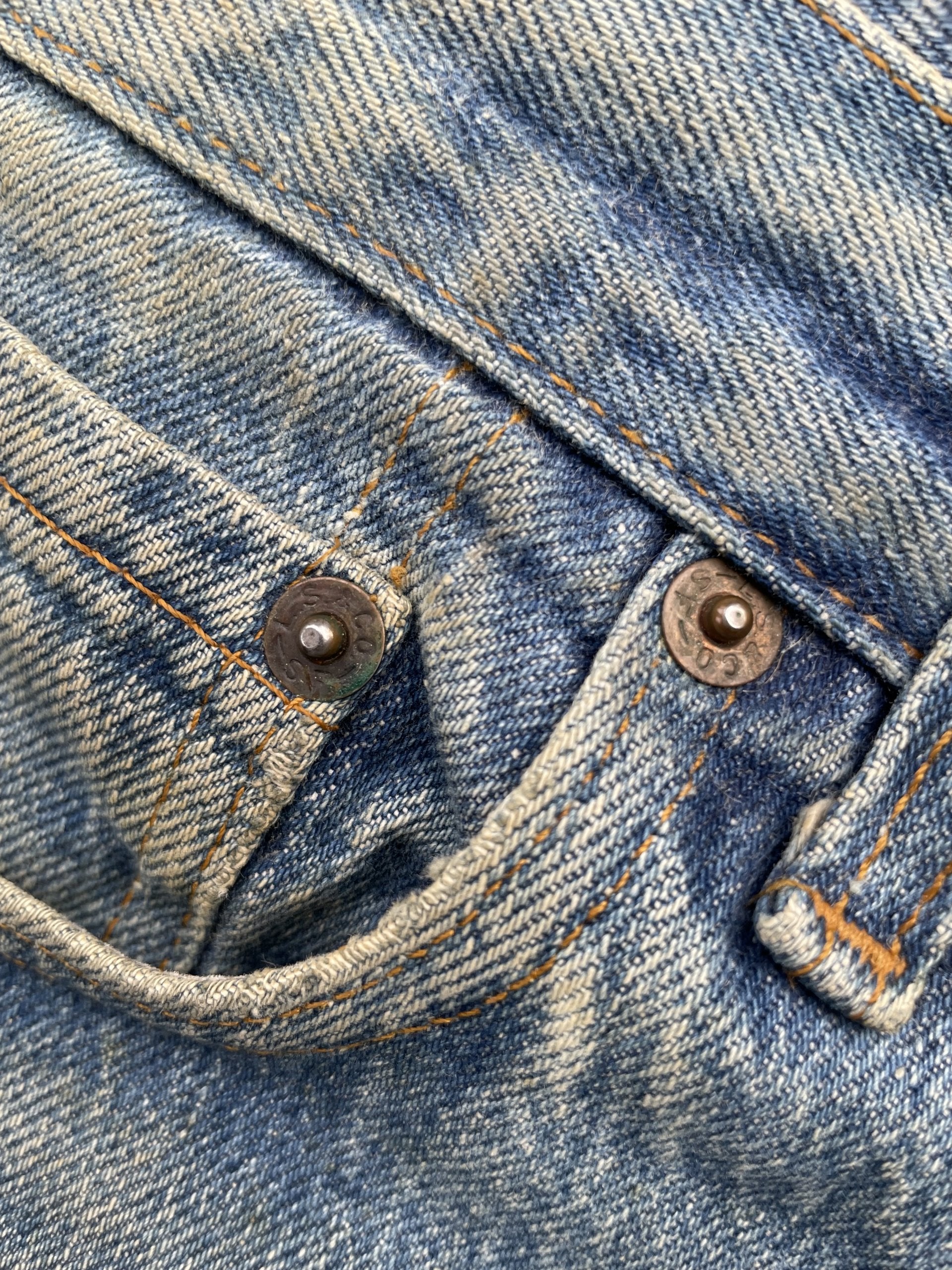 Vintage 80’s Levis 501 e Usa Aging Distressed Rework