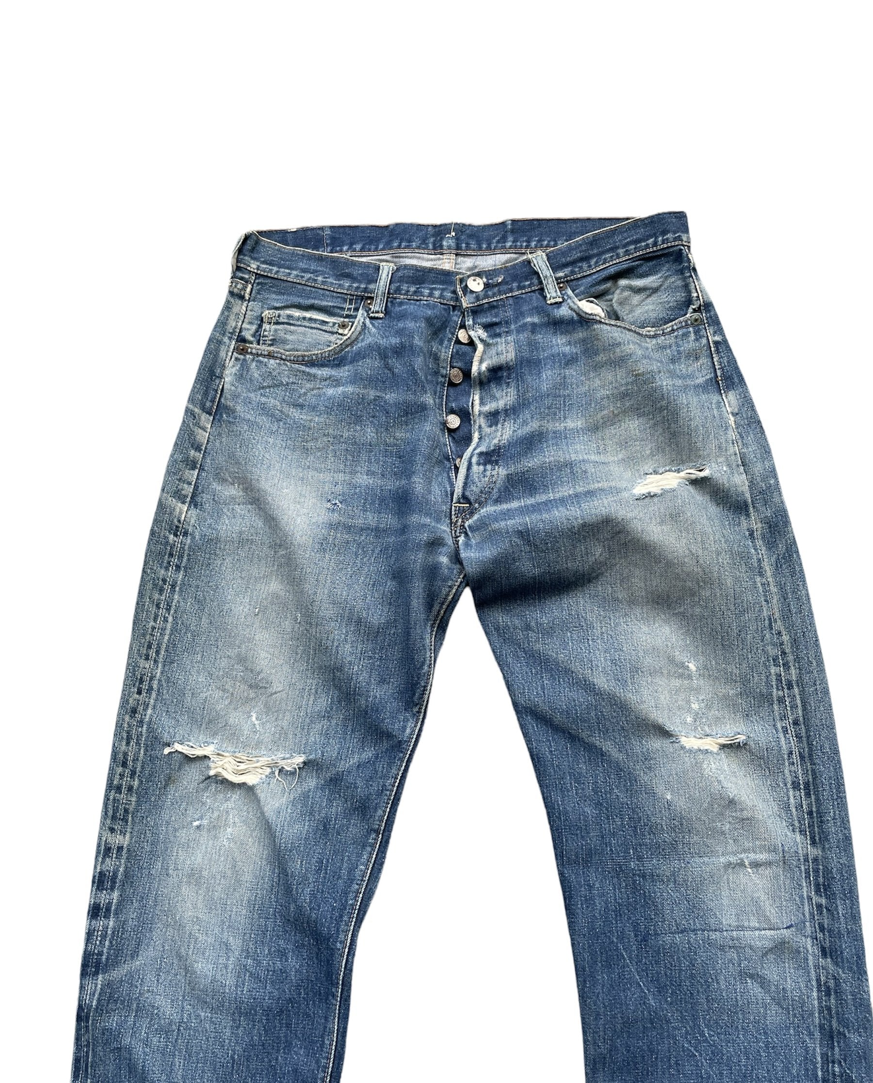 Vintage 1970-73 Levis 501 E Redline Aging Distressed