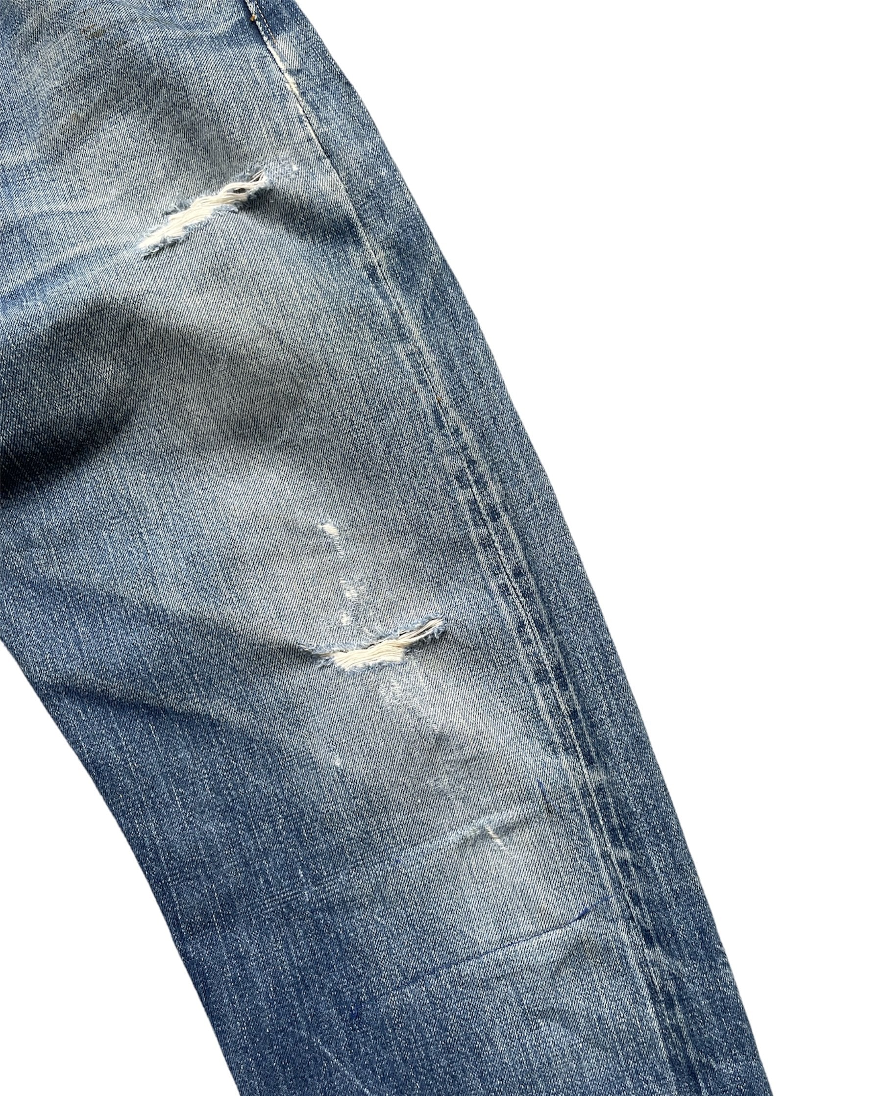 Vintage 1970-73 Levis 501 E Redline Aging Distressed