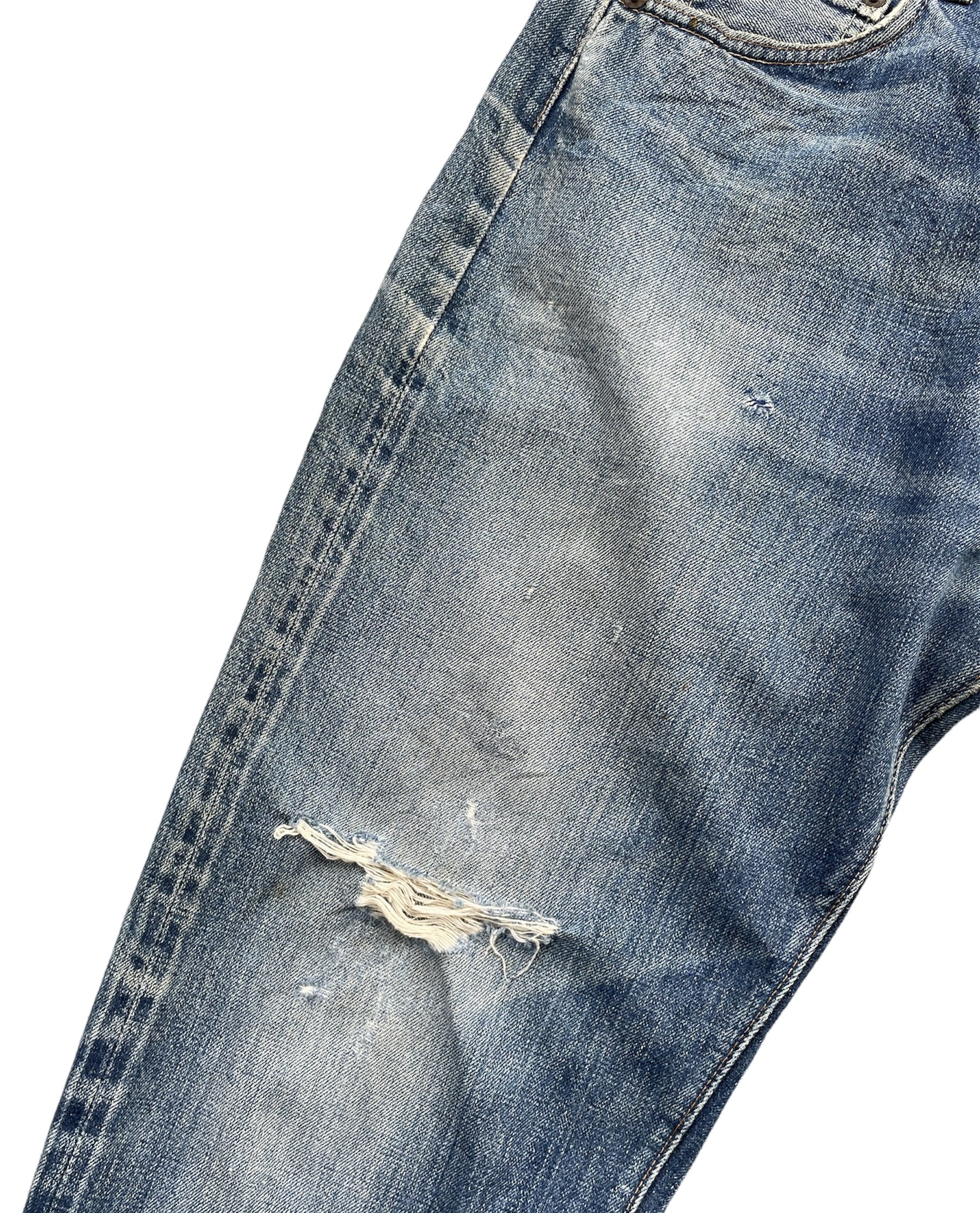 Vintage 1970-73 Levis 501 E Redline Aging Distressed