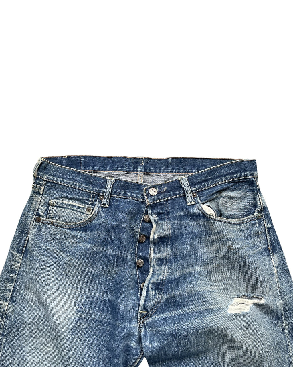 Vintage 1970-73 Levis 501 E Redline Aging Distressed
