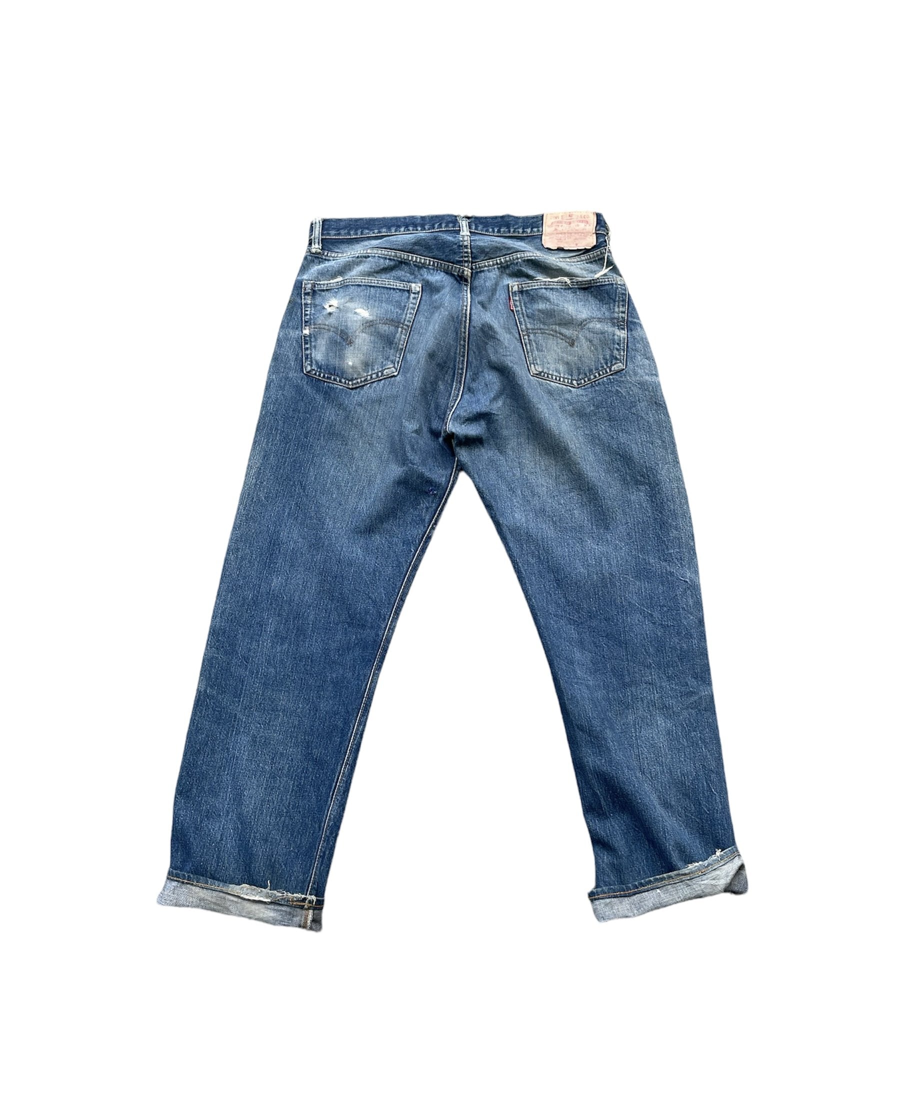 Vintage 1970-73 Levis 501 E Redline Aging Distressed