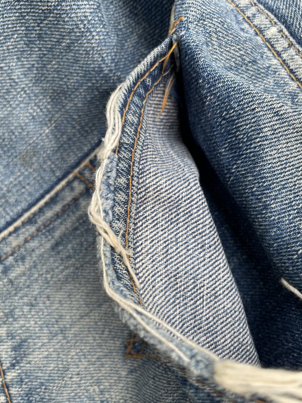 Vintage 1970-73 Levis 501 E Redline Aging Distressed