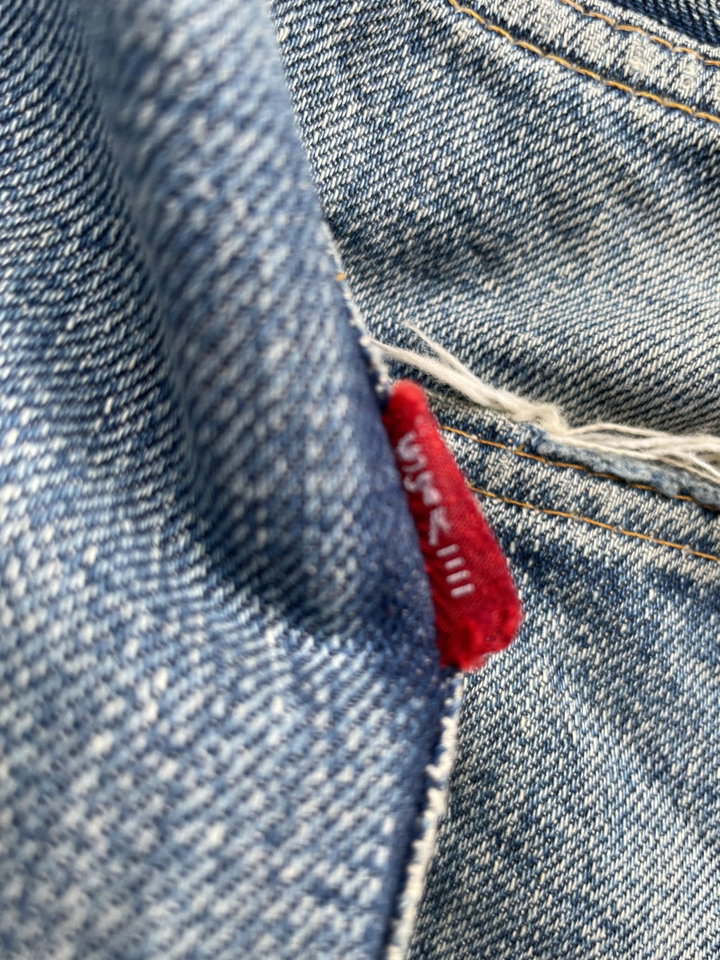 Vintage 1970-73 Levis 501 E Redline Aging Distressed