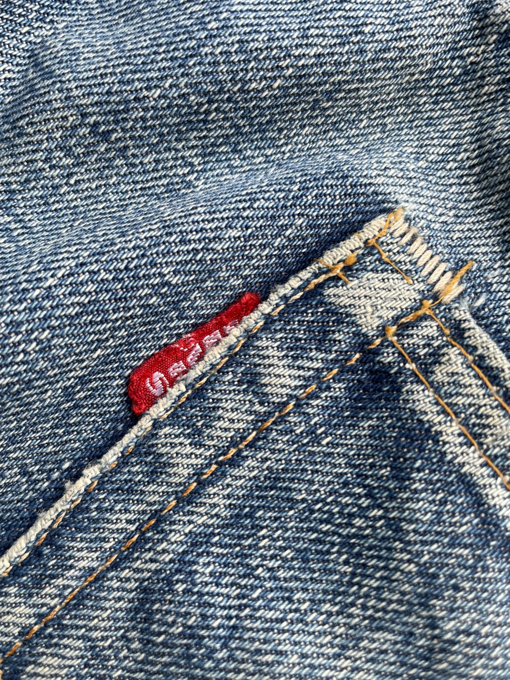 Vintage 1970-73 Levis 501 E Redline Aging Distressed
