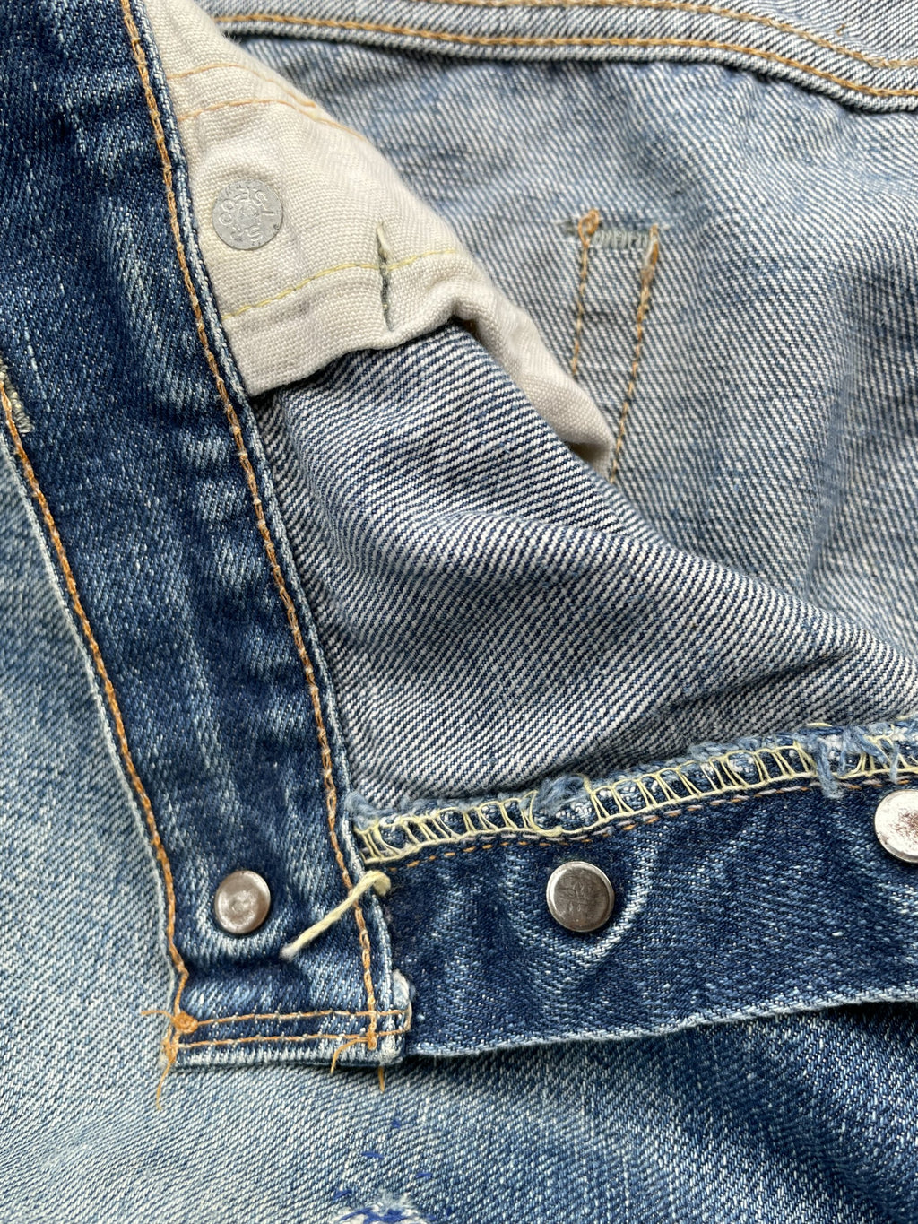 Vintage 1970-73 Levis 501 E Redline Aging Distressed