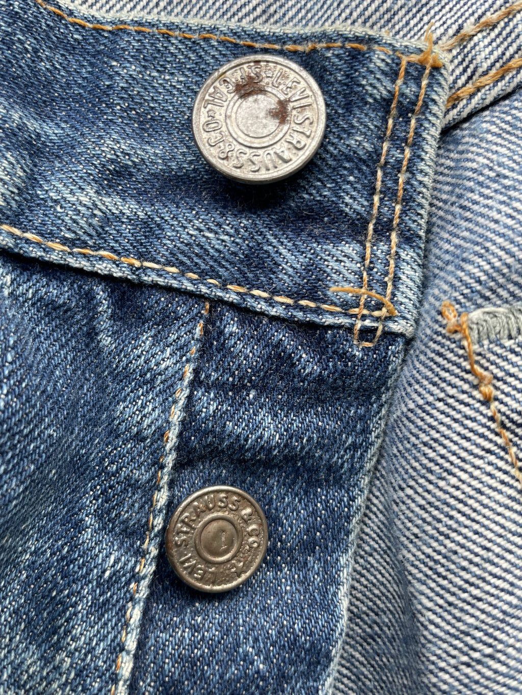 Vintage 1970-73 Levis 501 E Redline Aging Distressed