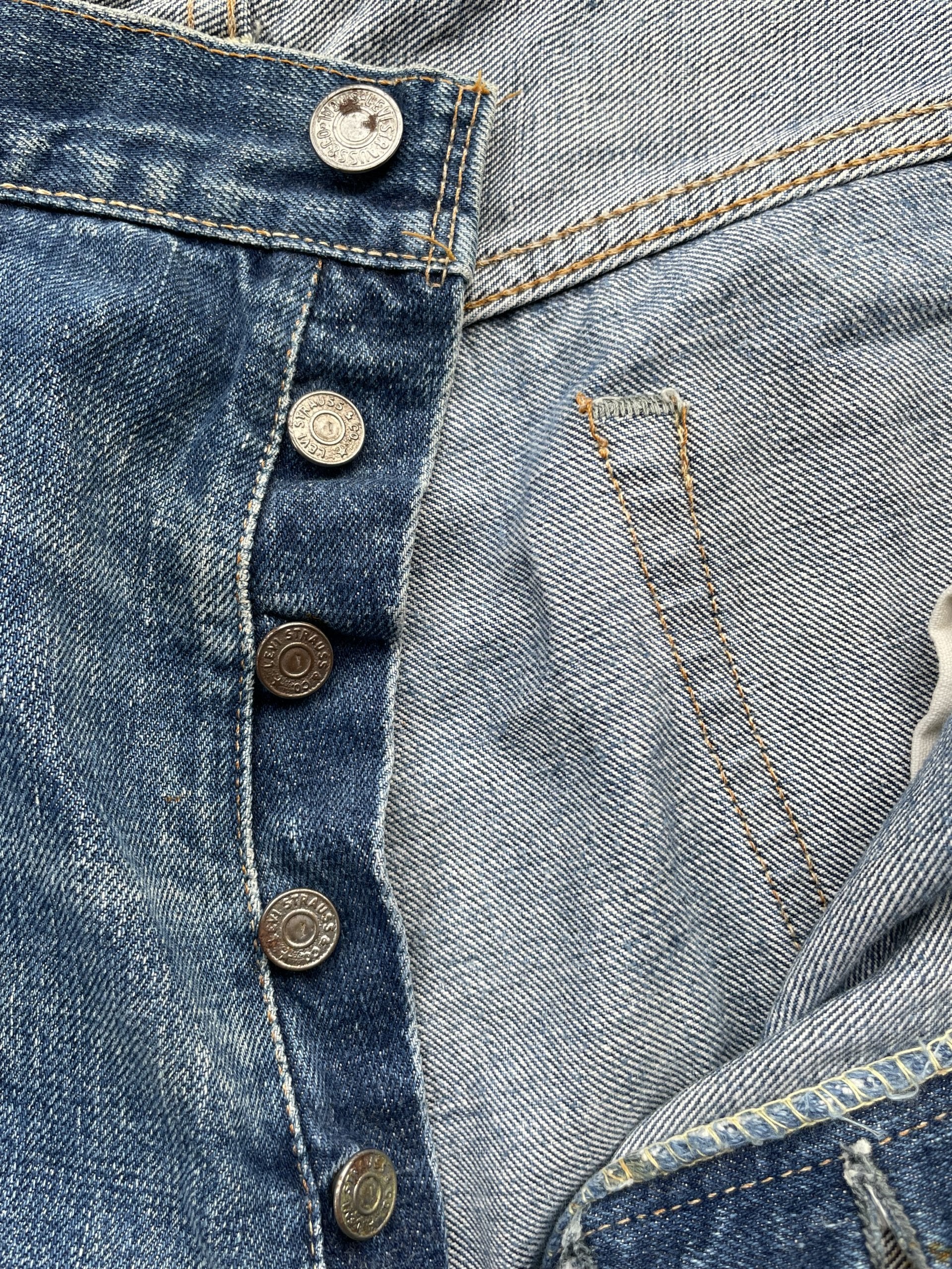 Vintage 1970-73 Levis 501 E Redline Aging Distressed