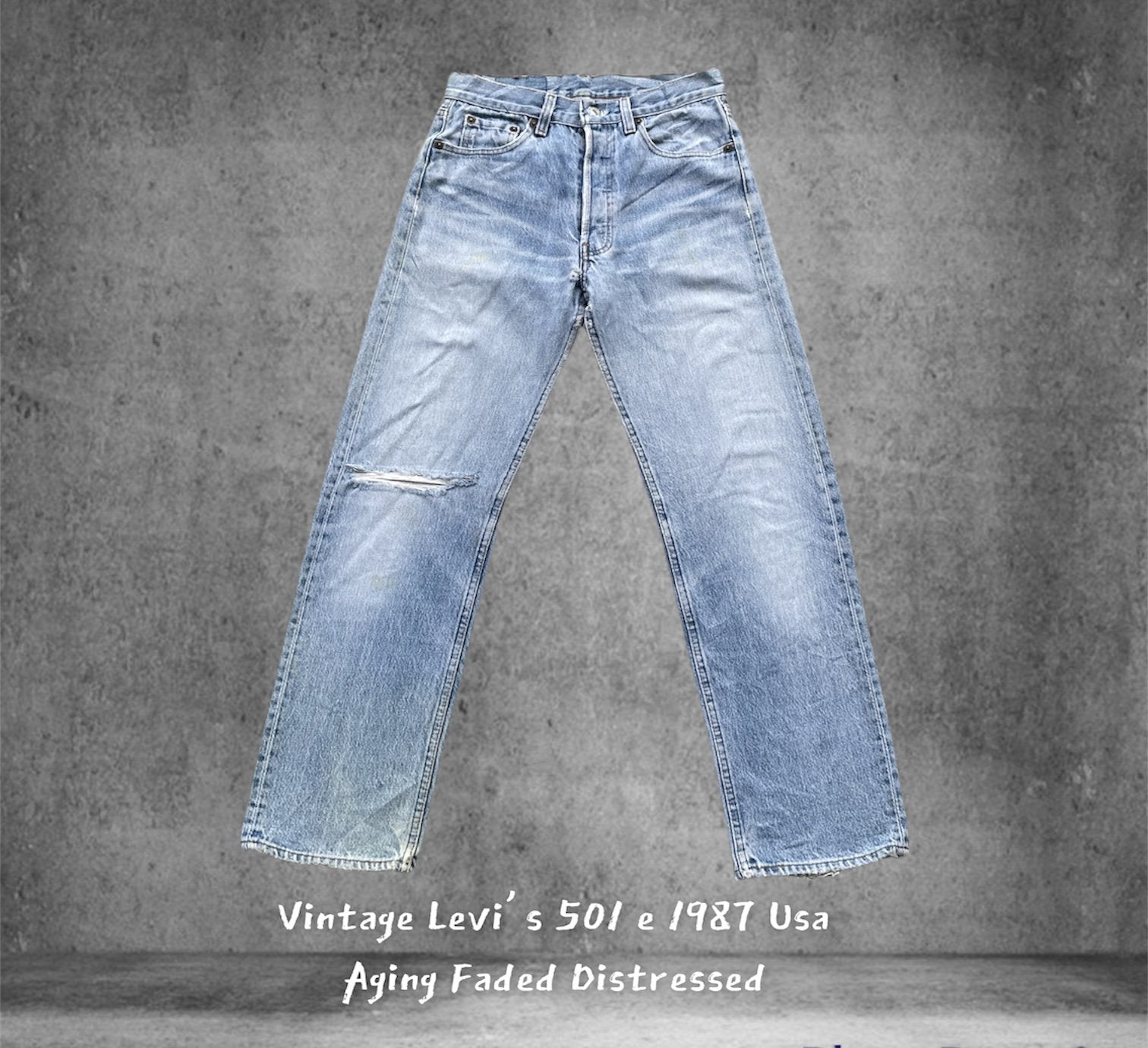 Vintage 1987 Levis 501 e Usa Aging Distresed