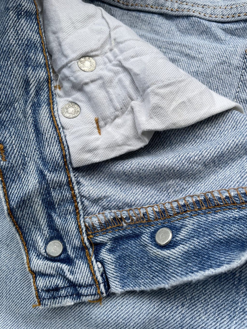 Vintage 1987 Levis 501 e Usa Aging Distresed