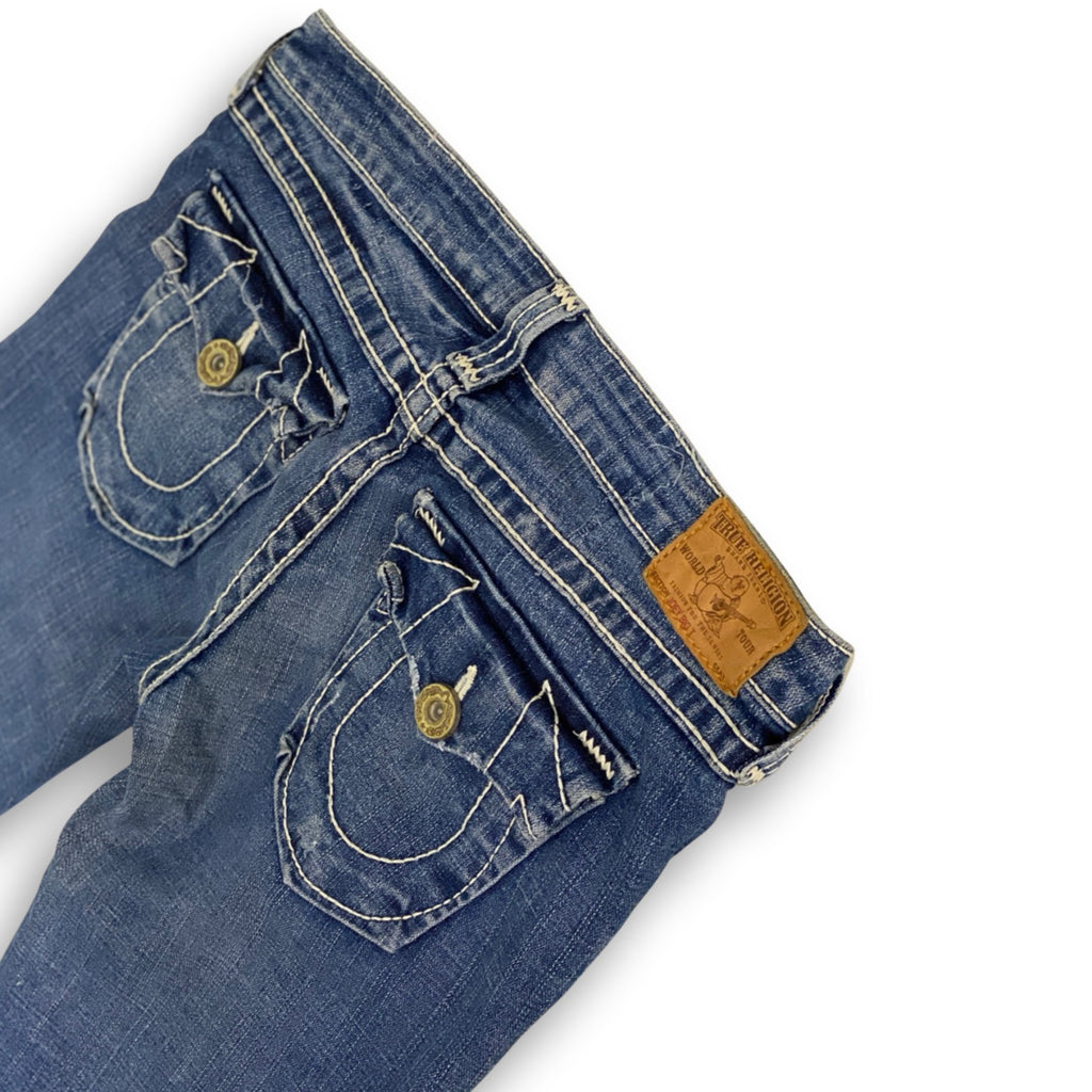 TRUE RELIGION JOEY BIG J Bootcut/Flare size 29 waist 31 inside leg Twisted Seams