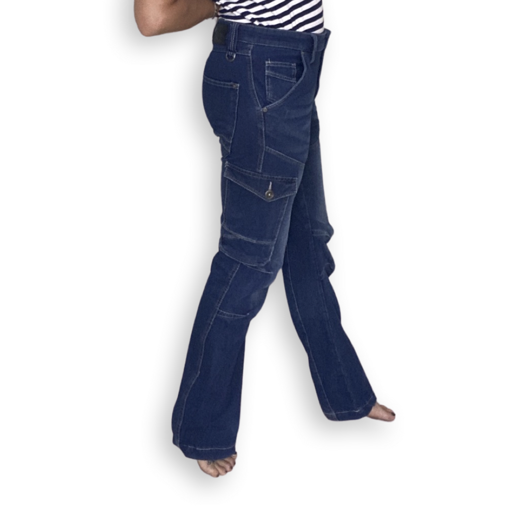 MENS FIELD CORE STRETCH UTILITY JEAN FROM JAPAN // Zipper fly, SIZE LARGE