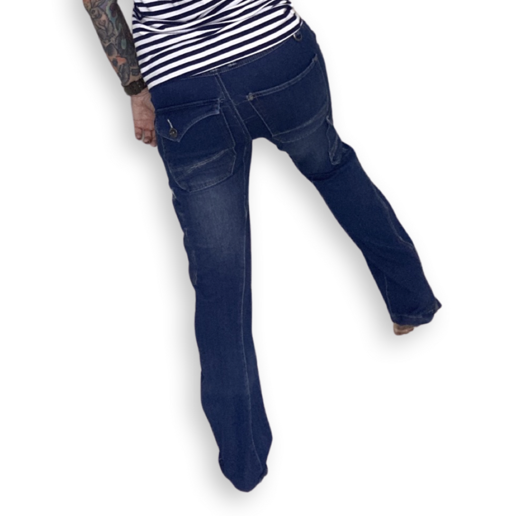 MENS FIELD CORE STRETCH UTILITY JEAN FROM JAPAN // Zipper fly, SIZE LARGE