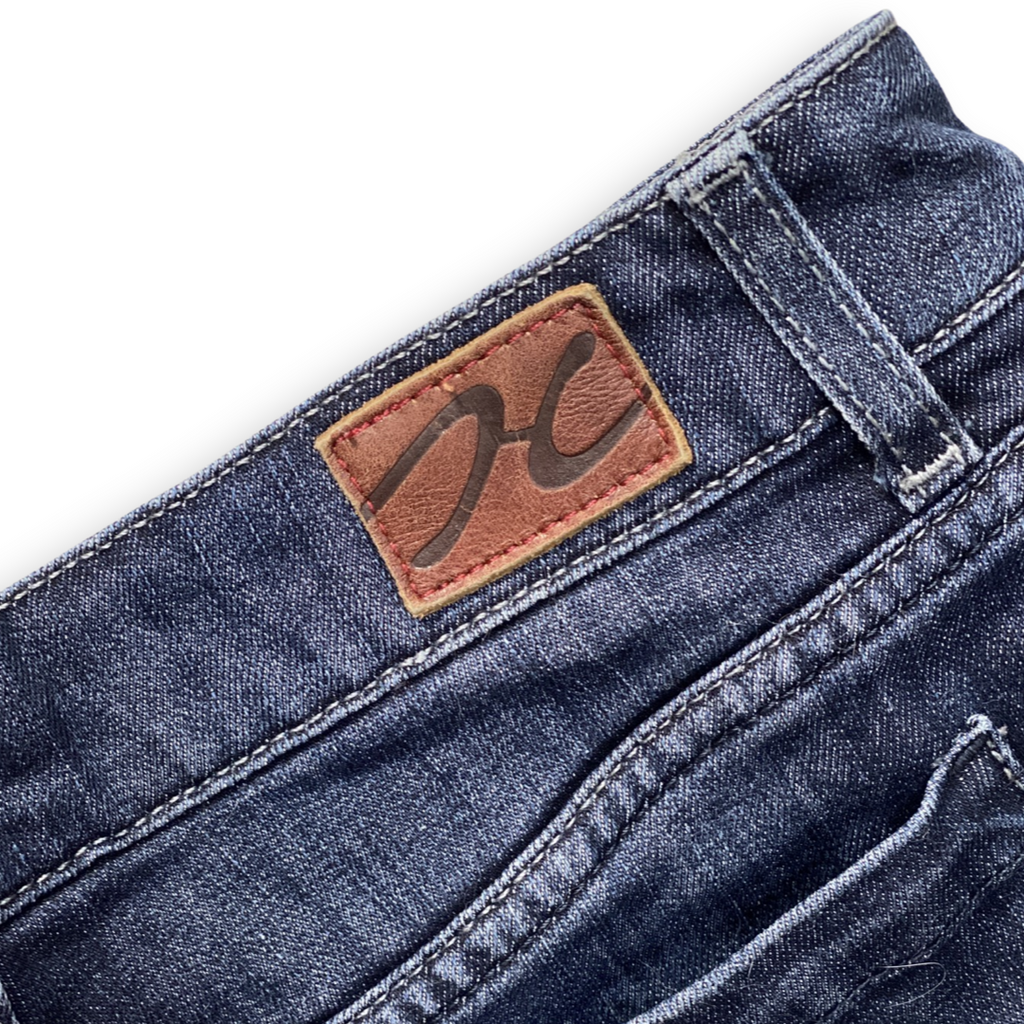 TOMMY HILFIGER INDIGO DENIM FRONT SPLIT PENCIL SKIRT MADE IN USA // Size USA 2/UK 6
