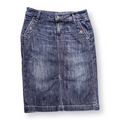 TOMMY HILFIGER INDIGO DENIM FRONT SPLIT PENCIL SKIRT MADE IN USA // Size USA 2/UK 6