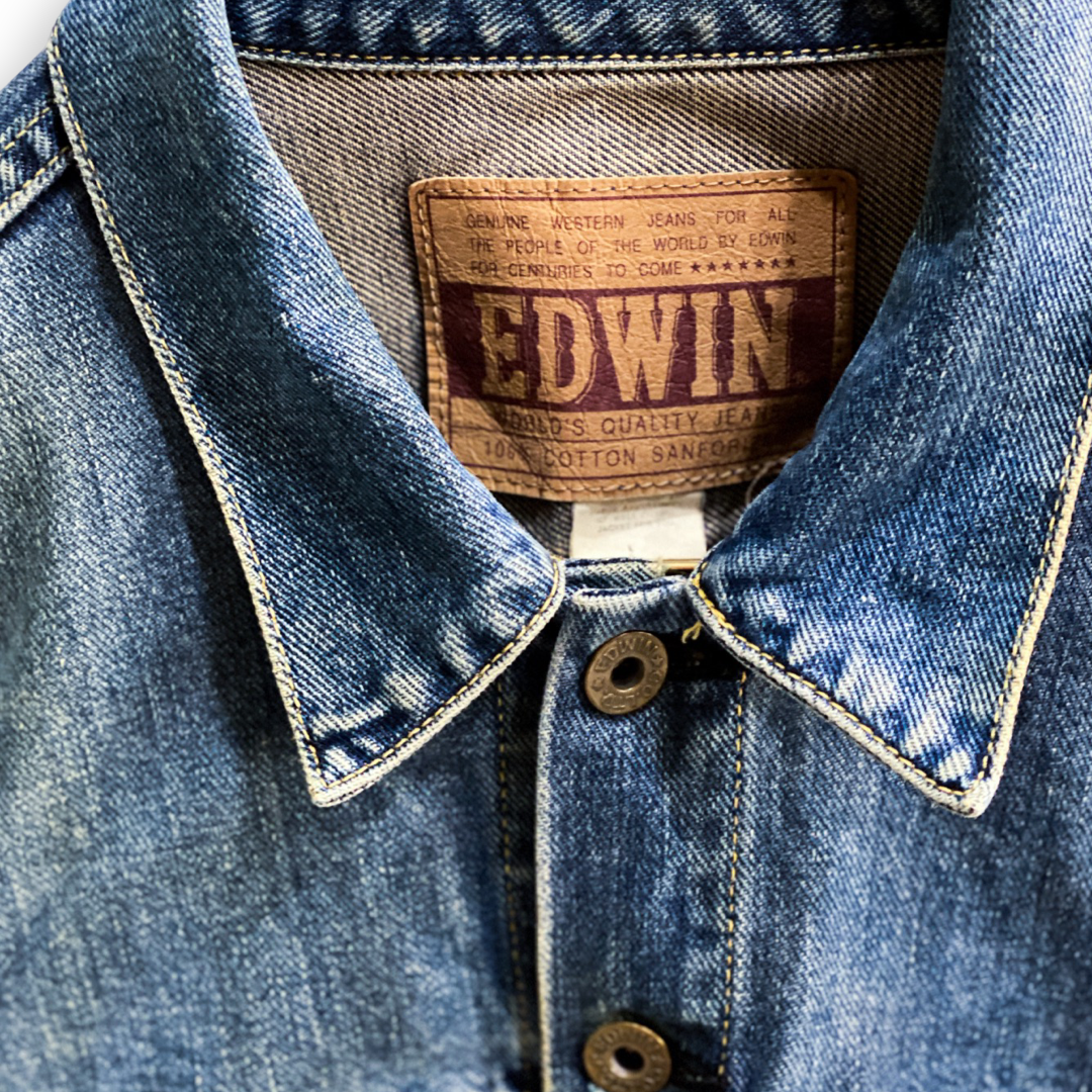EDWIN JEANS MENS DENIM JACKET // SIZE SMALL