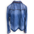RARE LEVIS WESTERN SHIRT WITH BLANKET STITCH DETAILS // Pearl popper buttons size medium