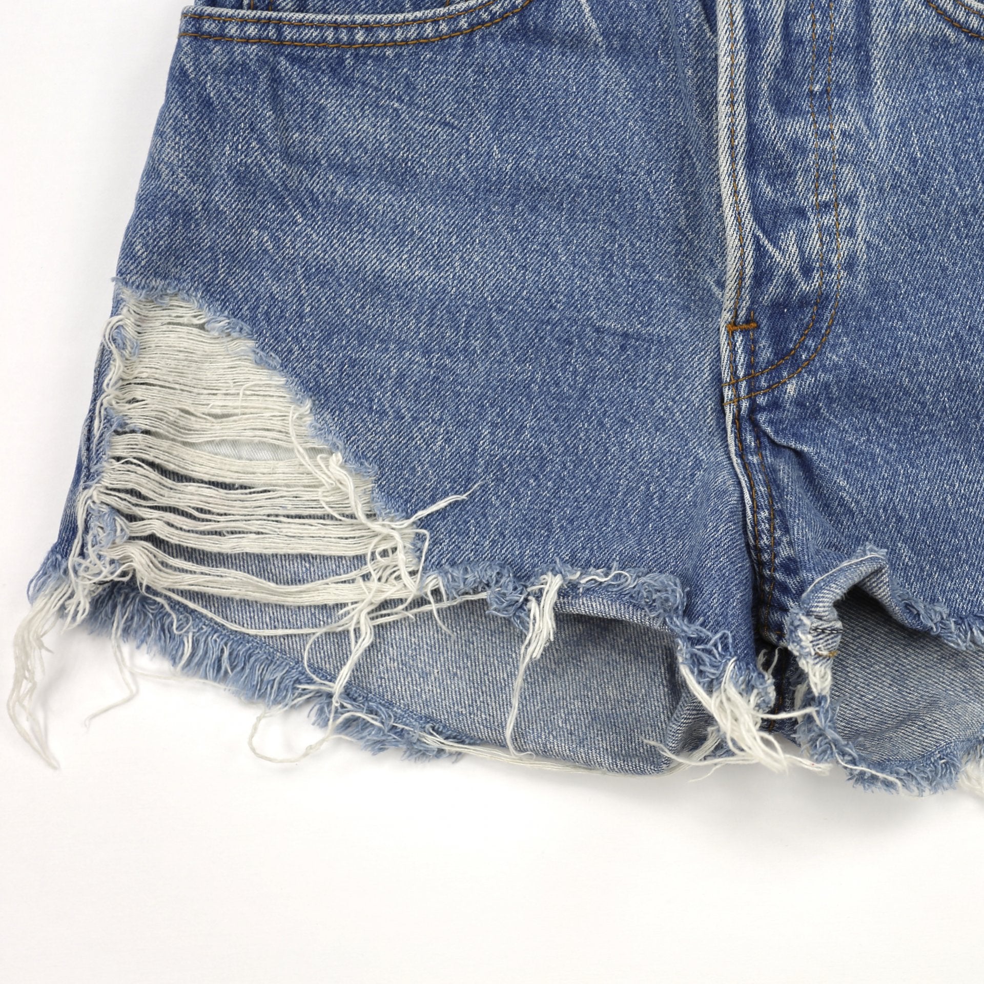 Vintage Levis 501 Medium Wash Distressed High Waisted Shorts
