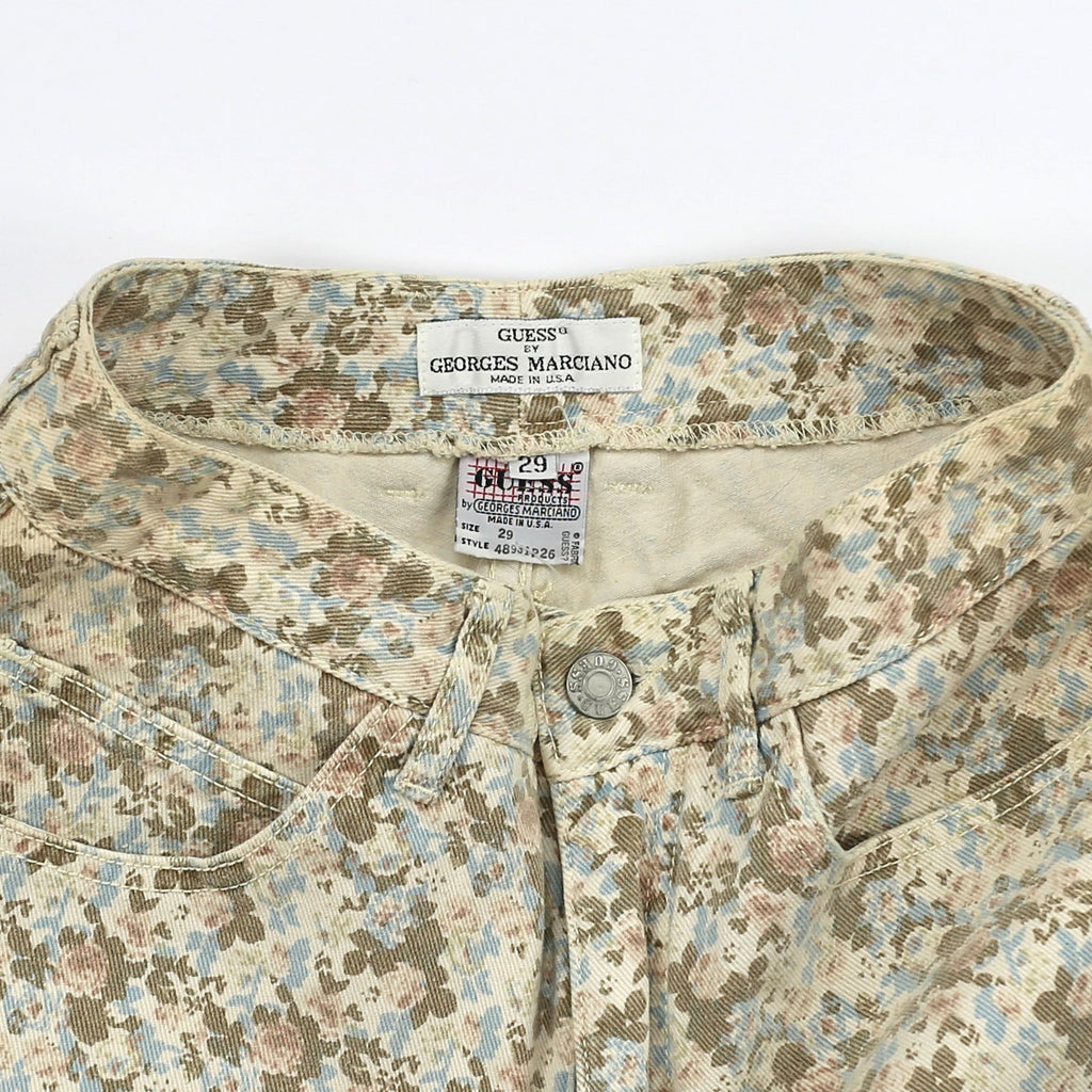 Vintage Guess Floral High Waisted Shorts