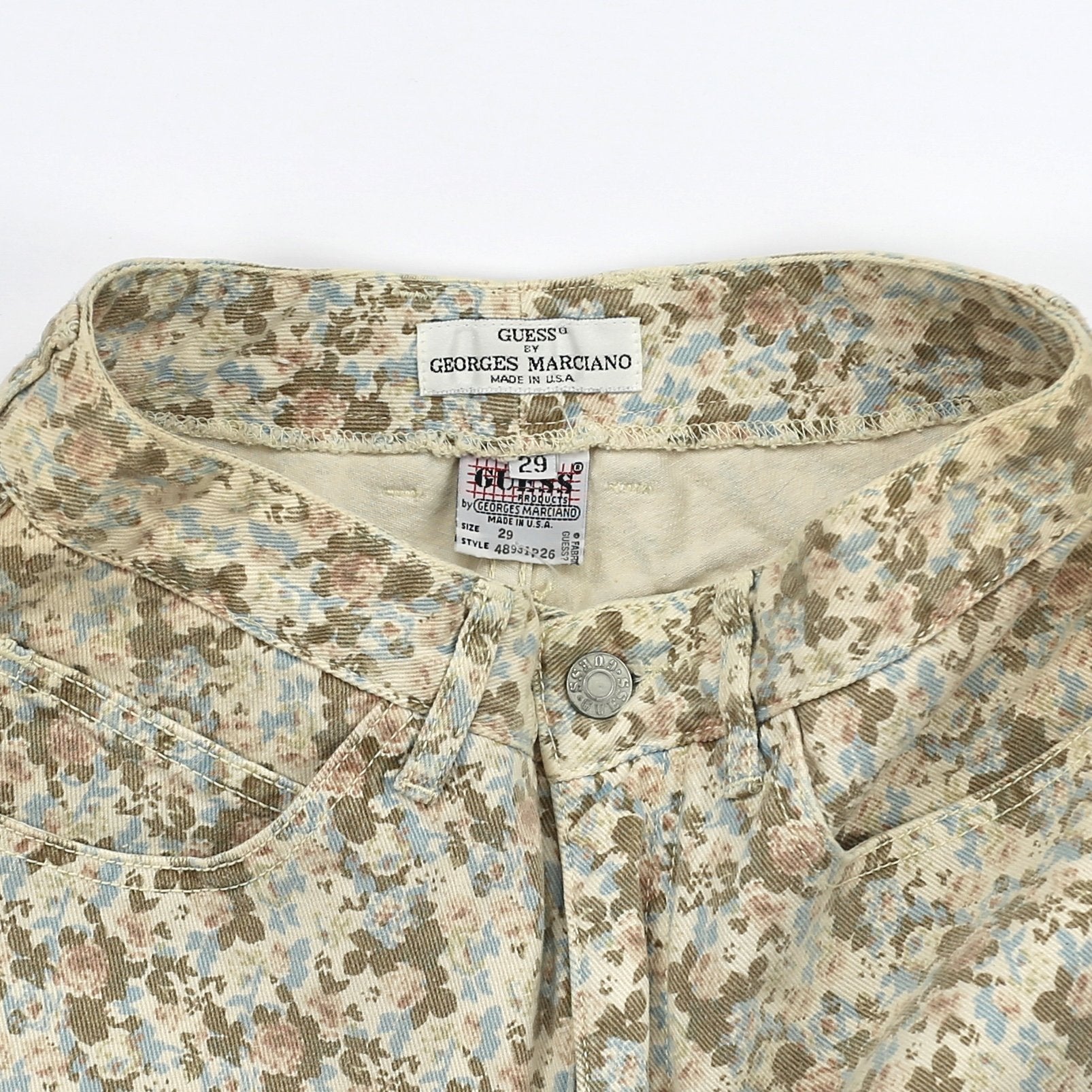 Vintage Guess Floral High Waisted Shorts