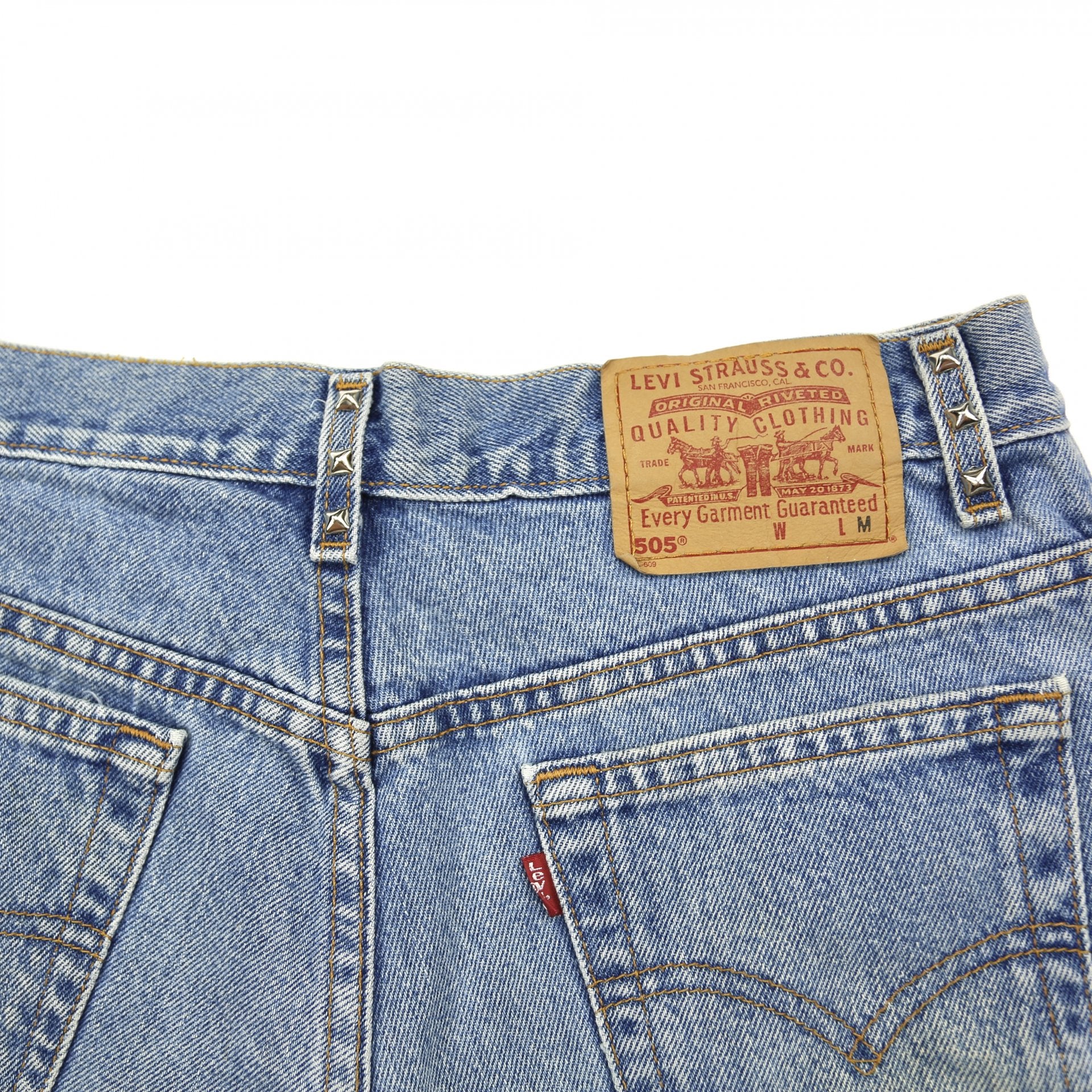 Vintage Levis 505 Studded High Waisted  Cut Off Shorts