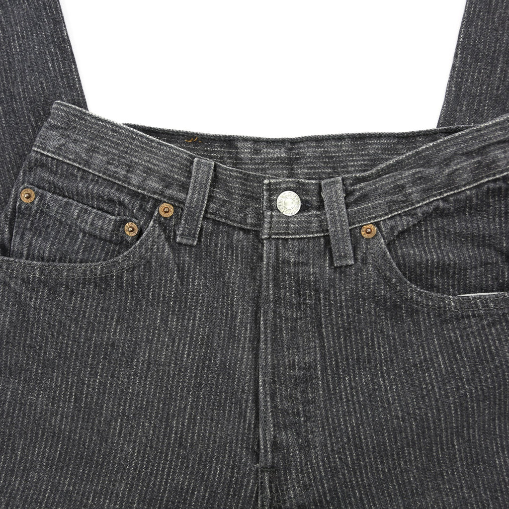 Vintage Levis 501 Black Striped High Waisted Jeans