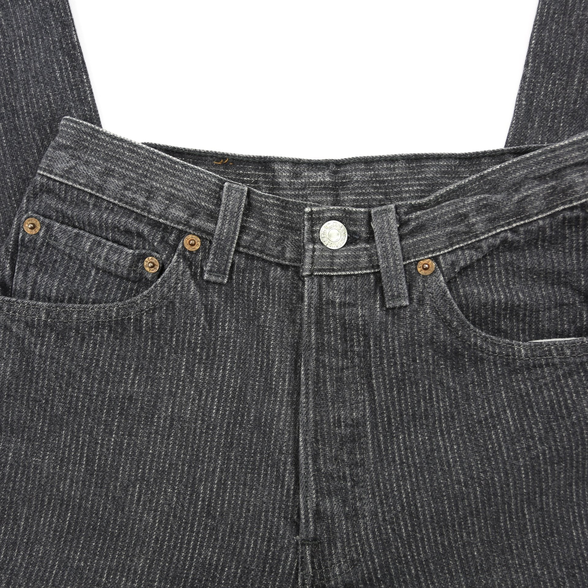Vintage Levis 501 Black Striped High Waisted Jeans