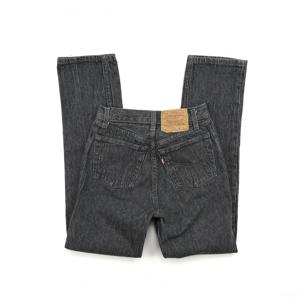 Vintage Levis 501 Black Striped High Waisted Jeans