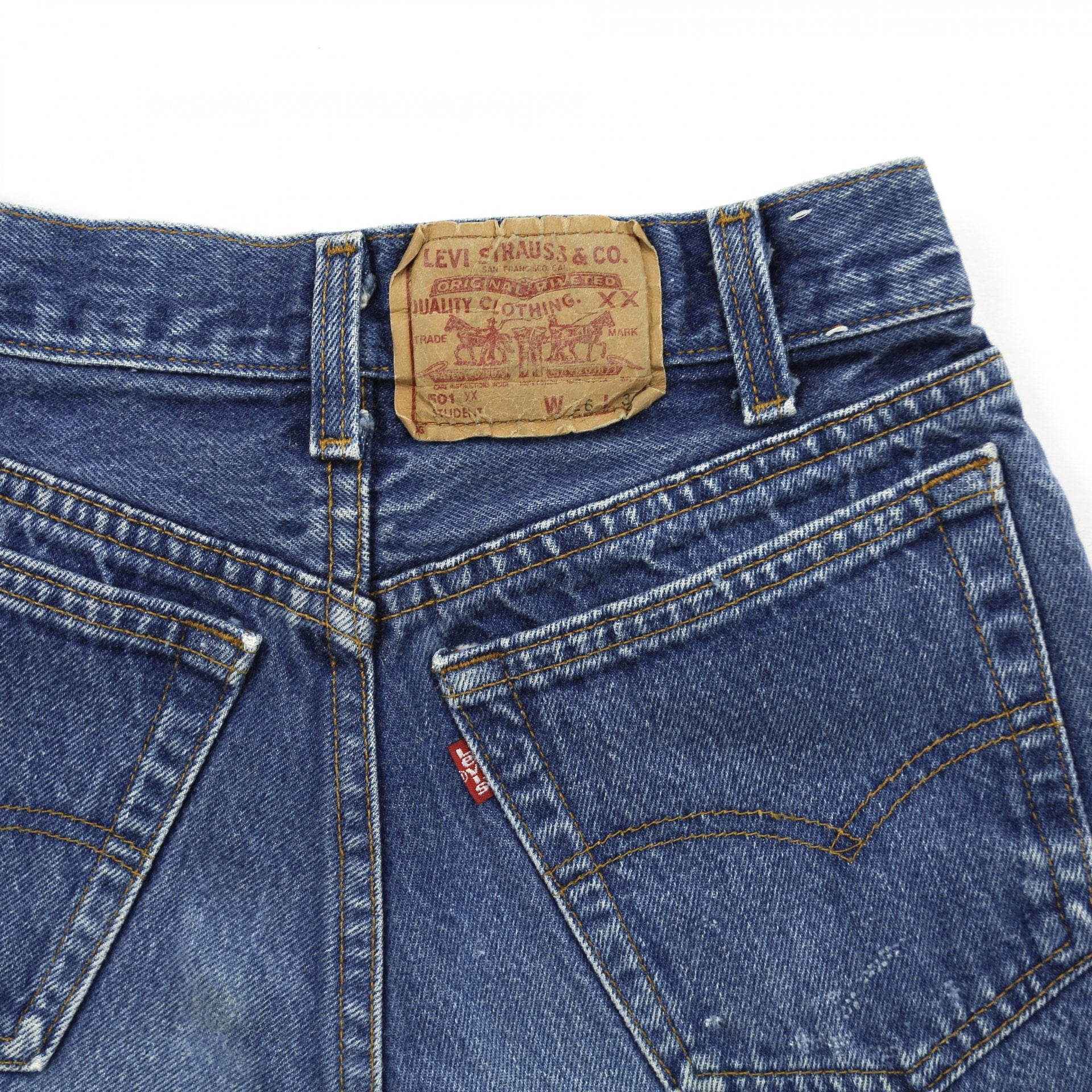 Vintage Levis 501XX Dark Wash Lace High Waisted Shorts