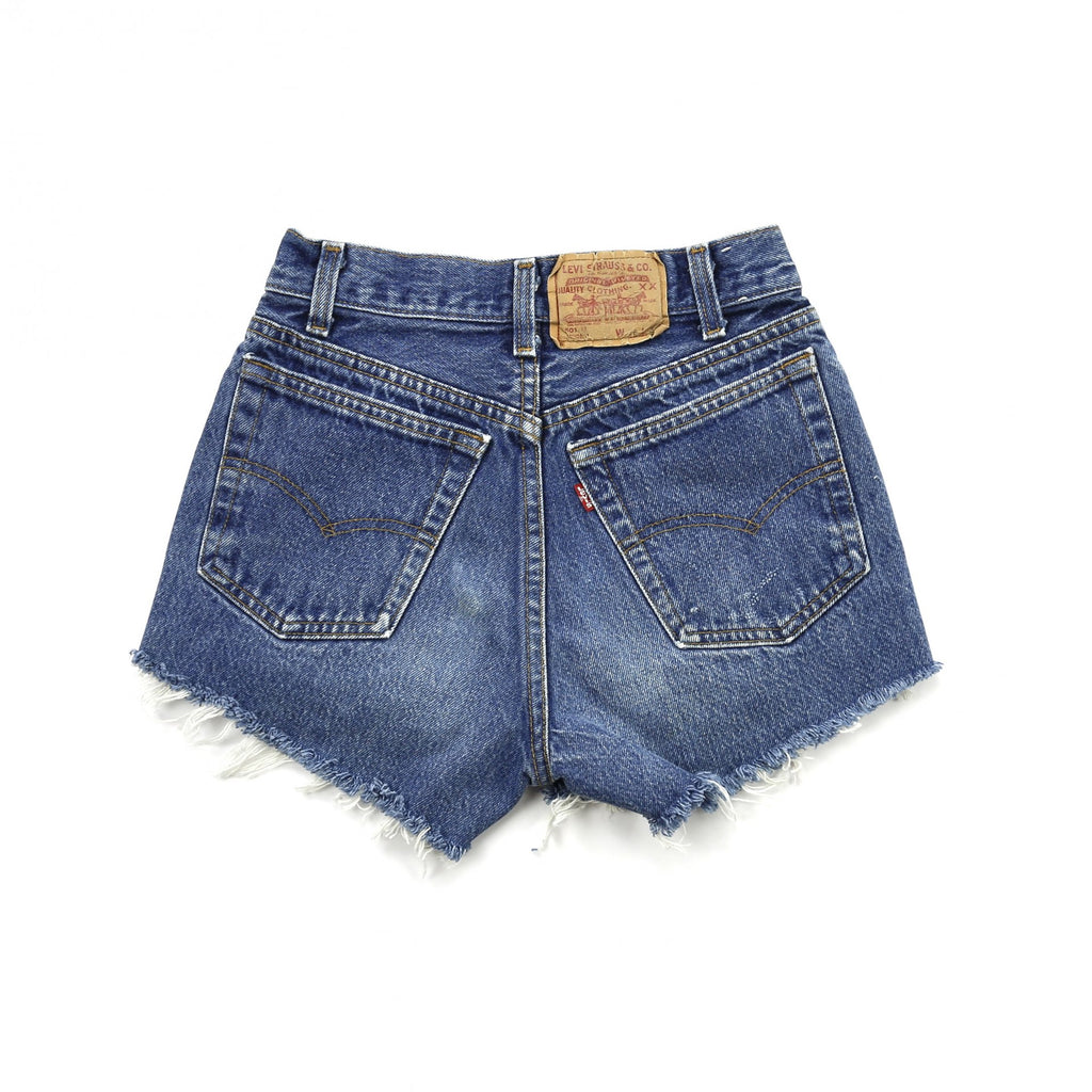 Vintage Levis 501XX Dark Wash Lace High Waisted Shorts