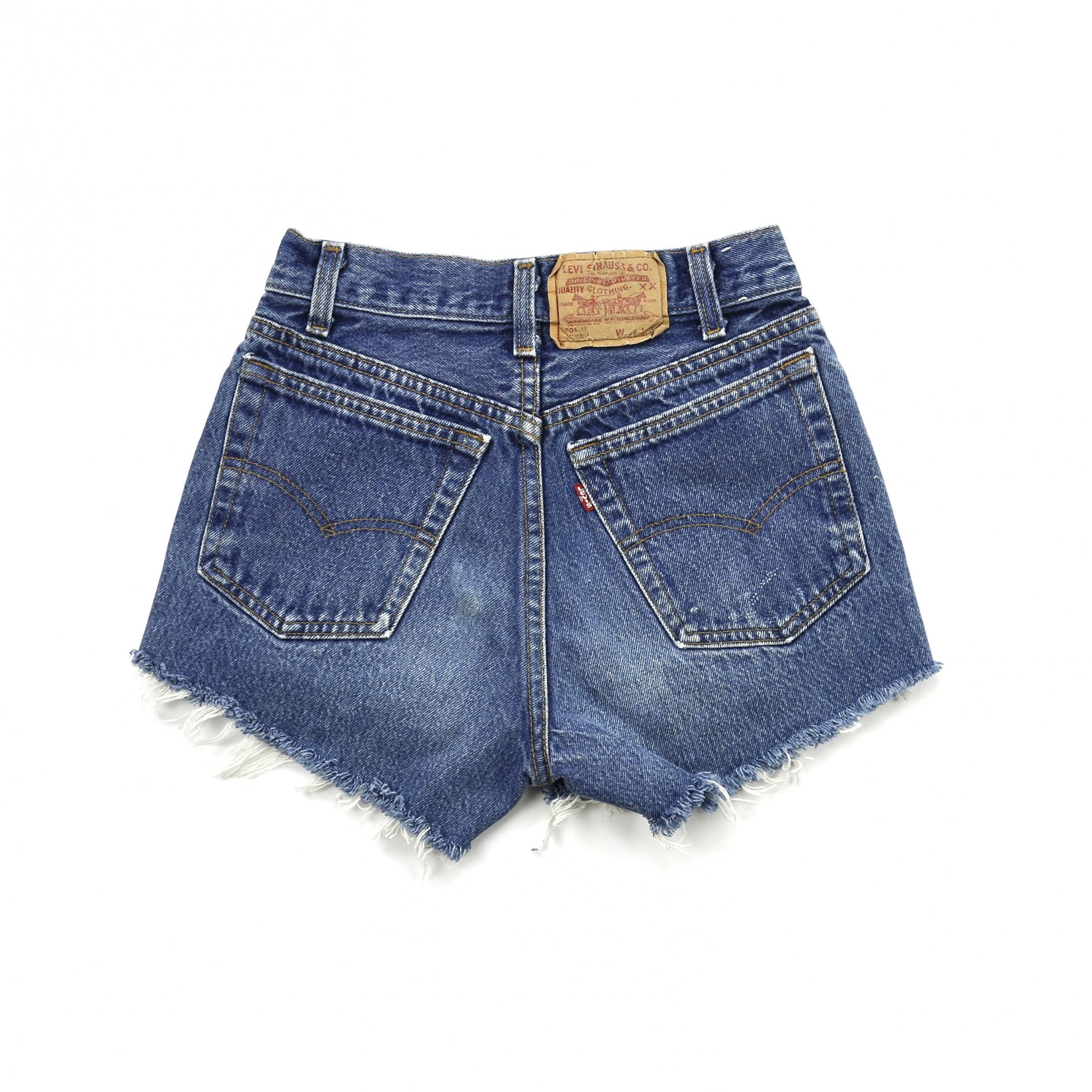 Vintage Levis 501XX Dark Wash Lace High Waisted Shorts