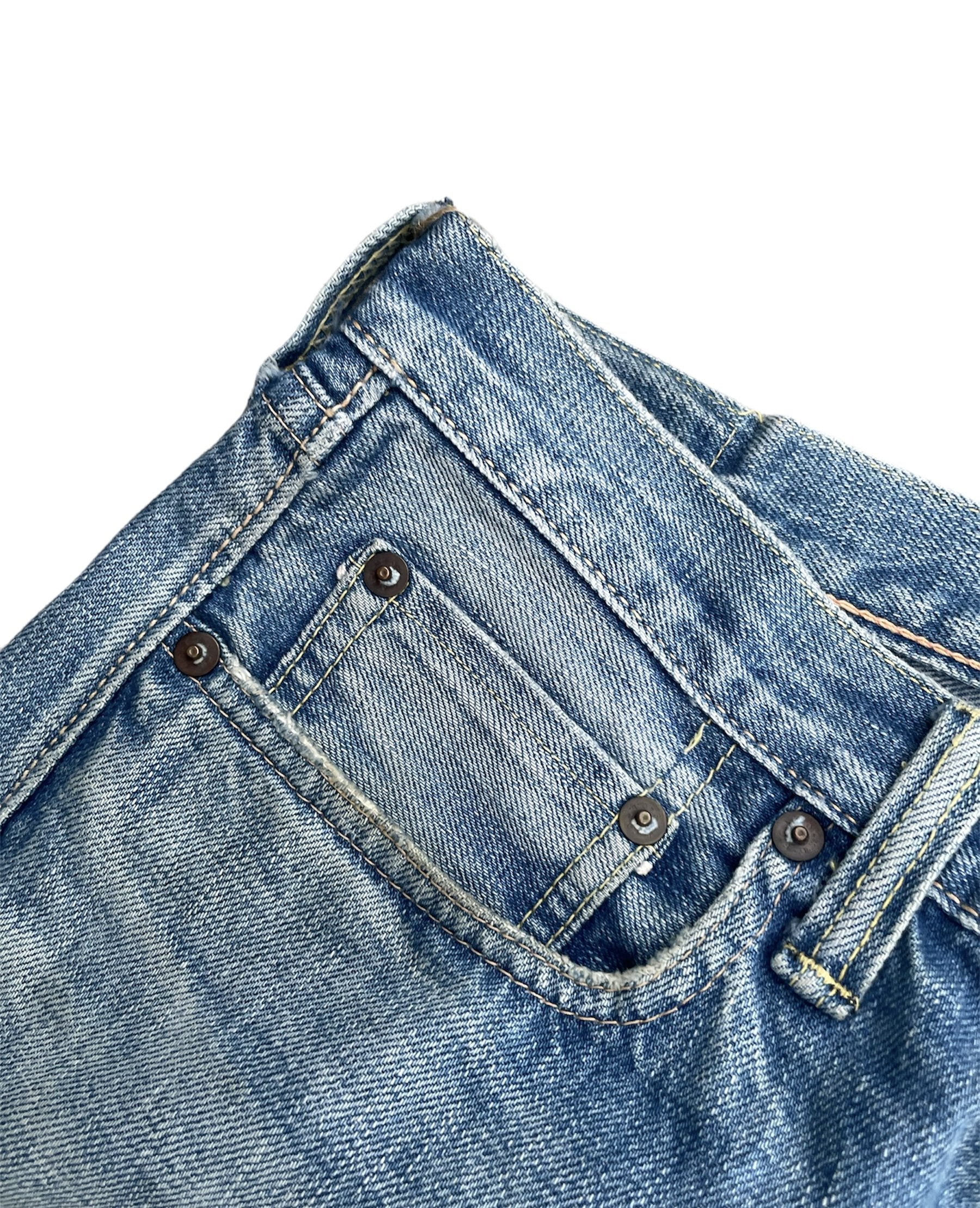 Vintage Full Count Japan Aging Faded Selvedge Denim