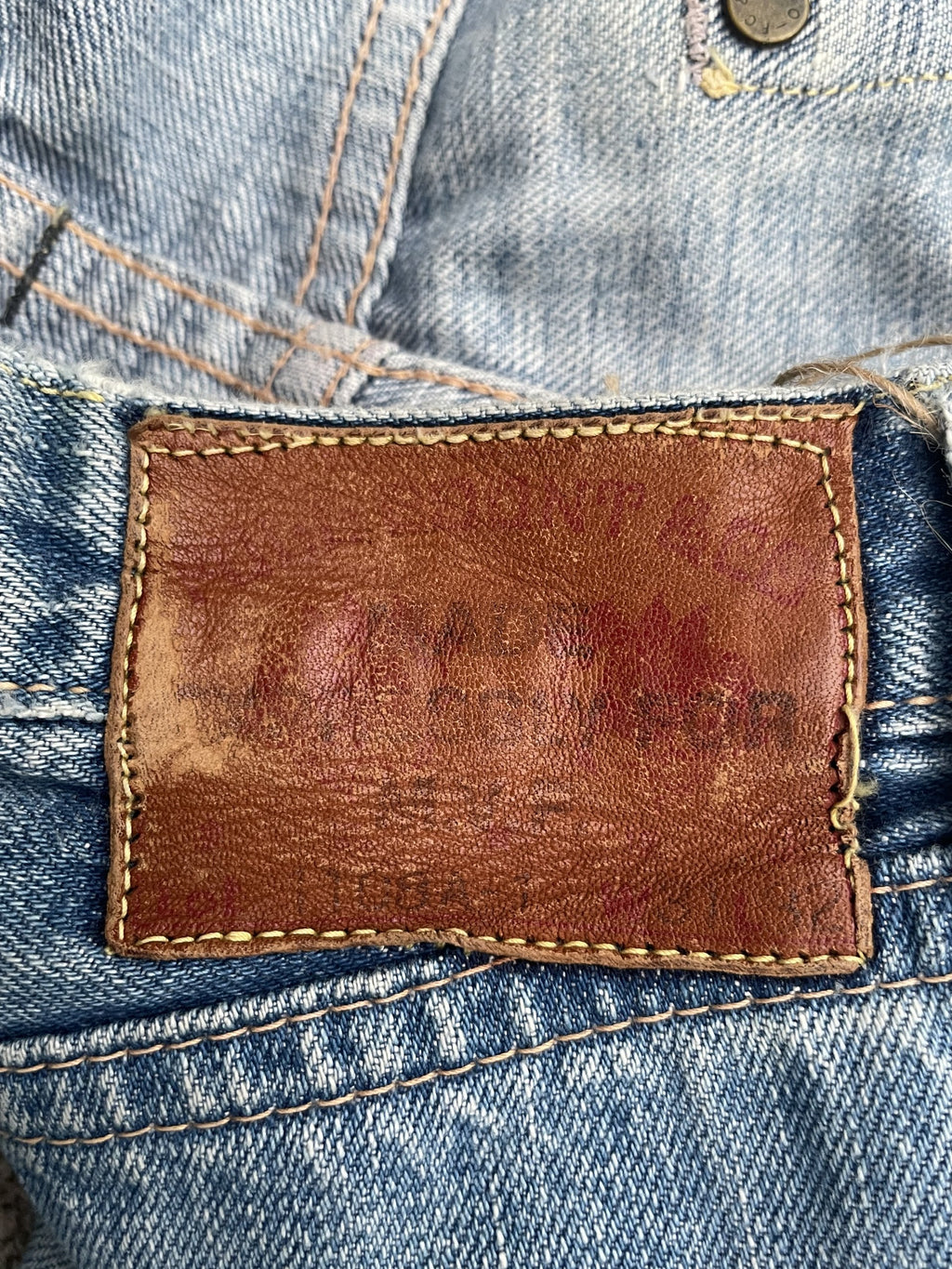 Vintage Full Count Japan Aging Faded Selvedge Denim