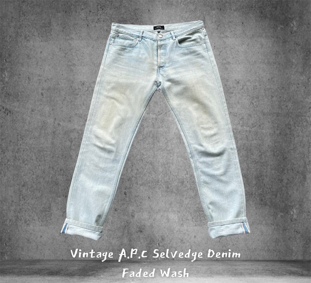 Vintage APC Faded Wash Selvedge Denim