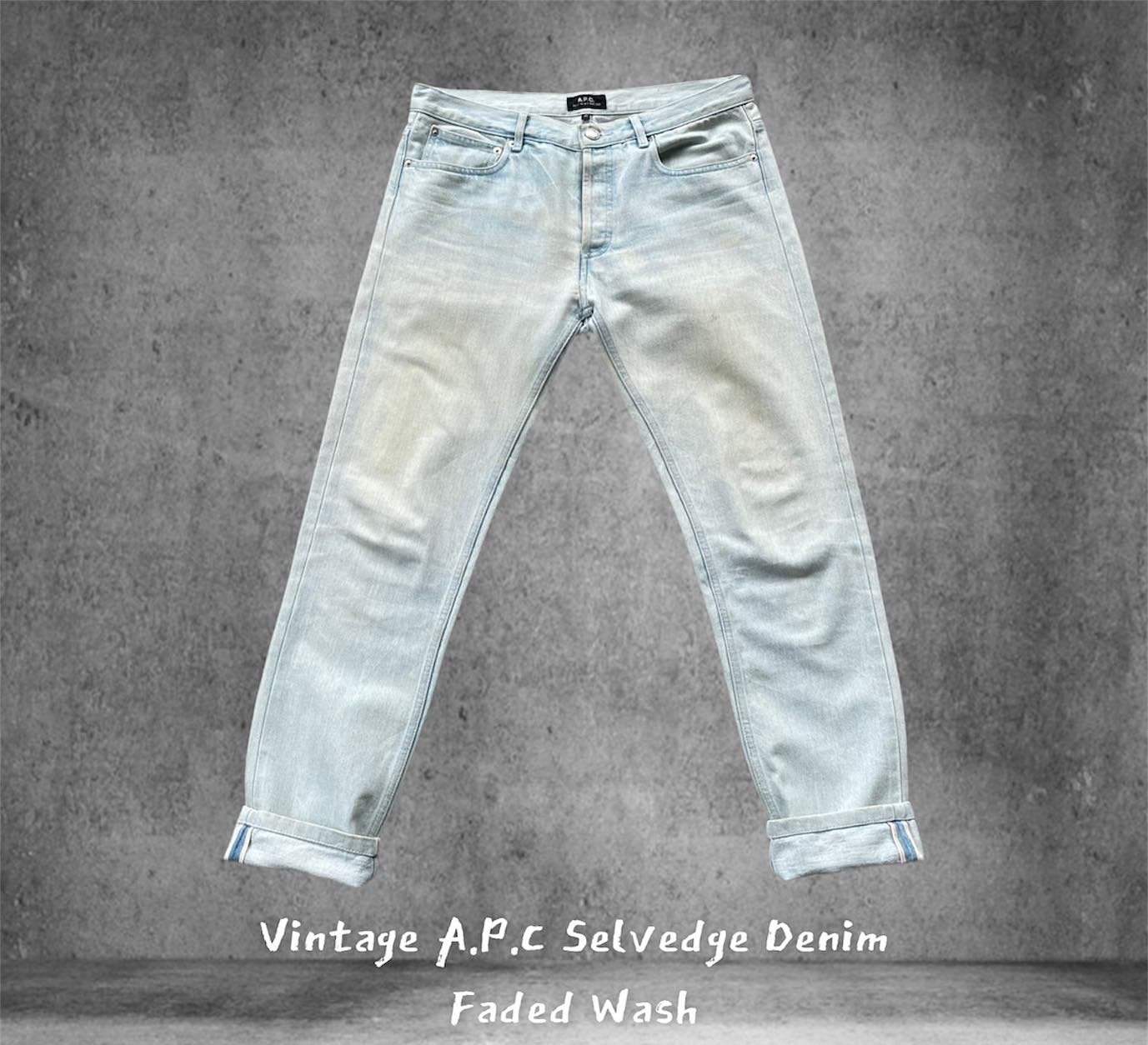 Vintage APC Faded Wash Selvedge Denim