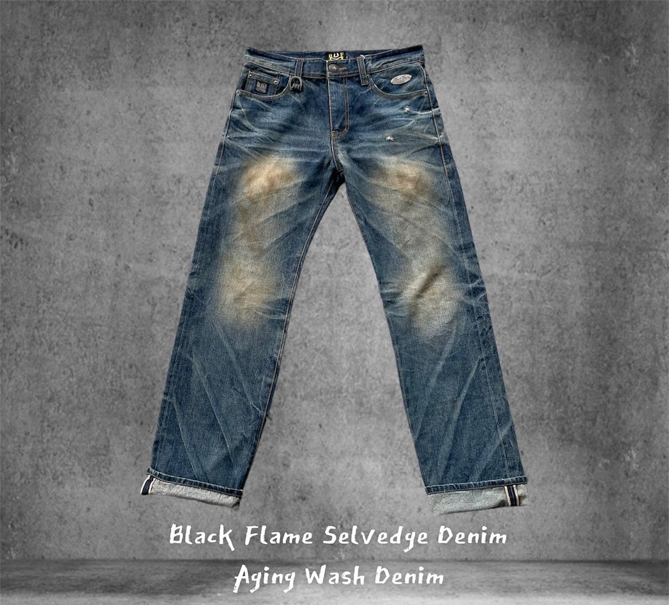 Black Flame Aging Selvedge Denim