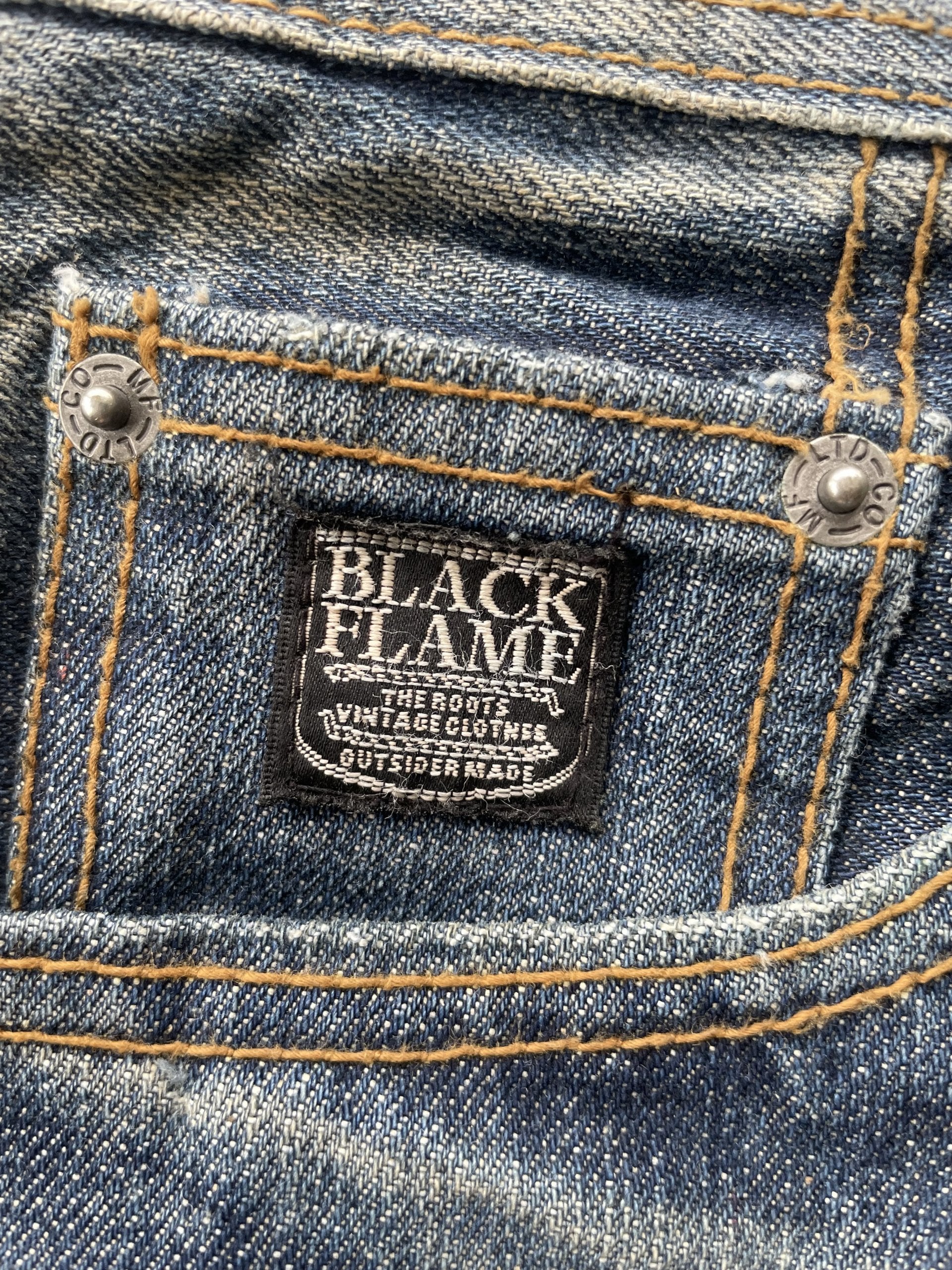Black Flame Aging Selvedge Denim