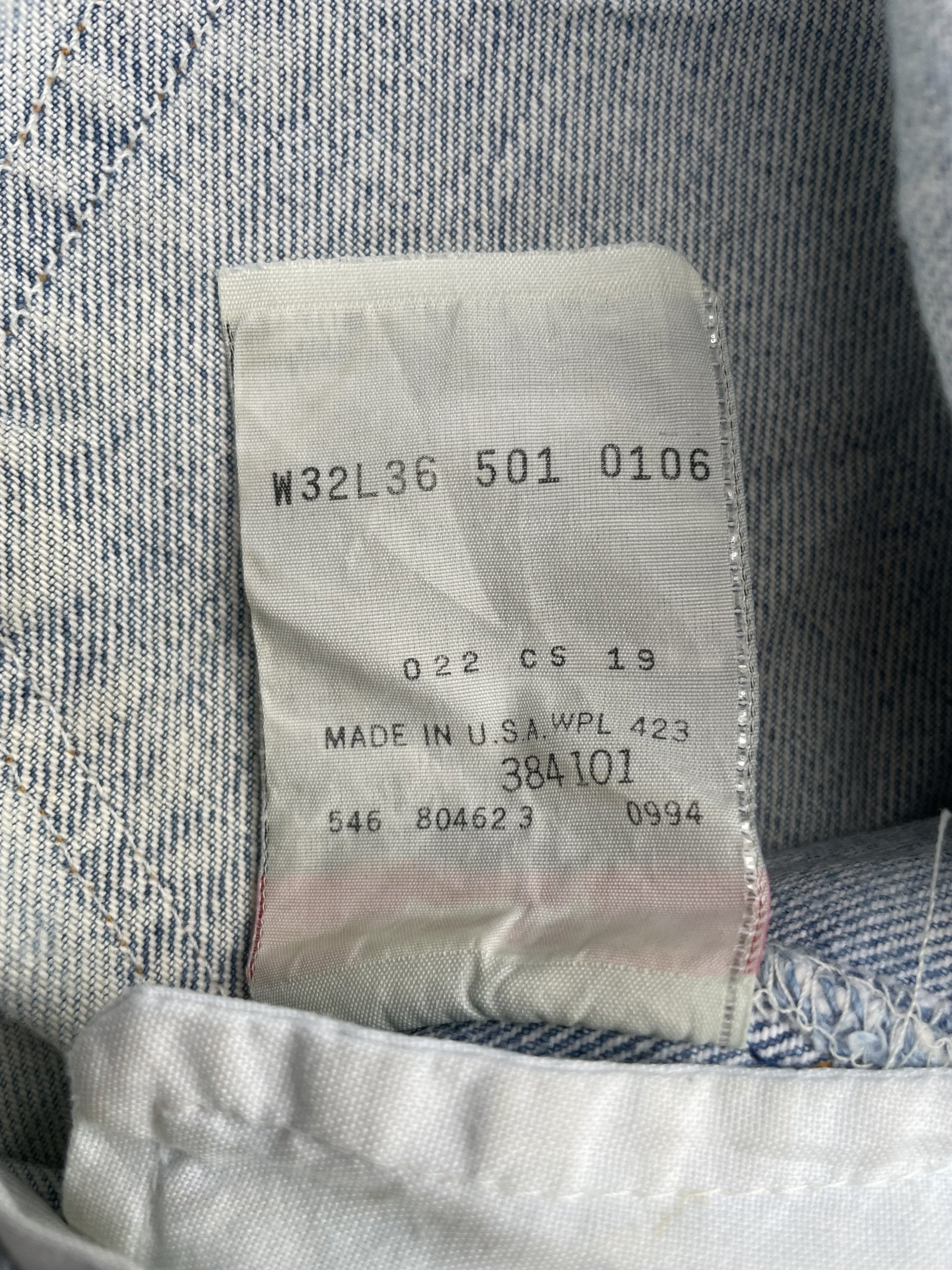 Vintage Levi’s 501 e 1994 Aging Faded Wash