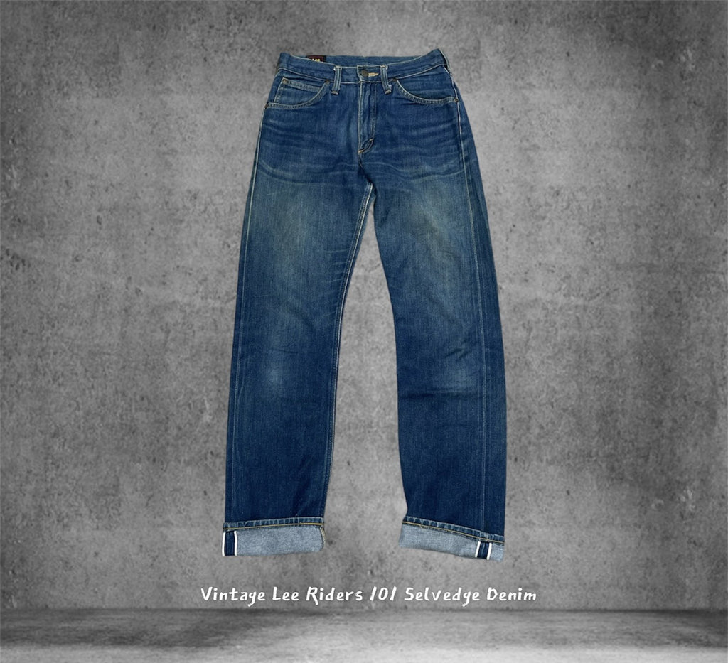Vintage Lee Riders 101 White Selvedge Denim