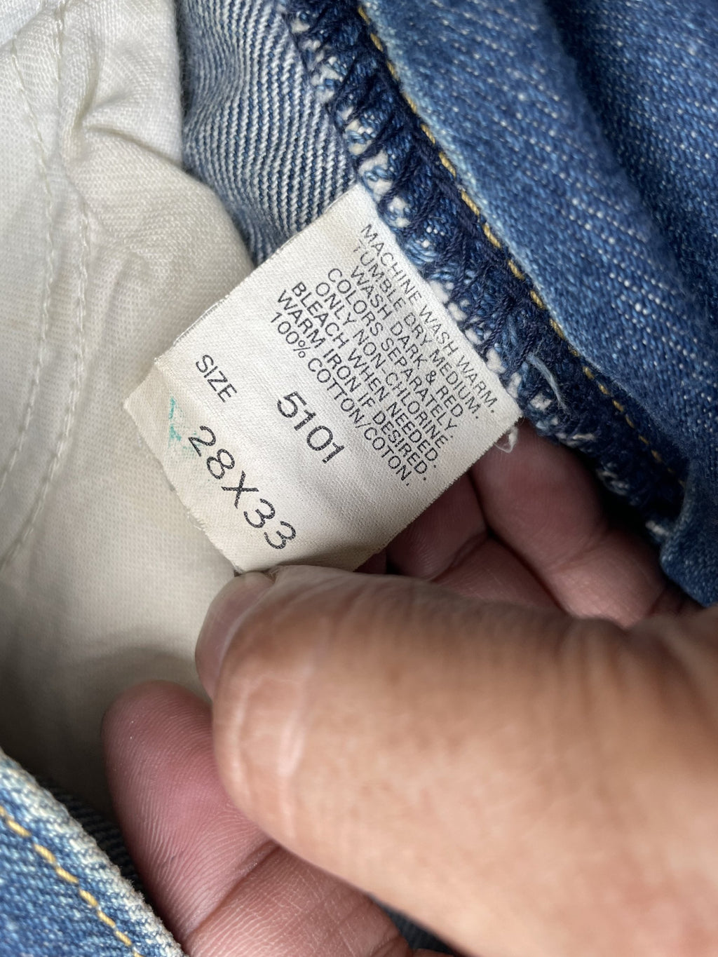 Vintage Lee Riders 101 White Selvedge Denim